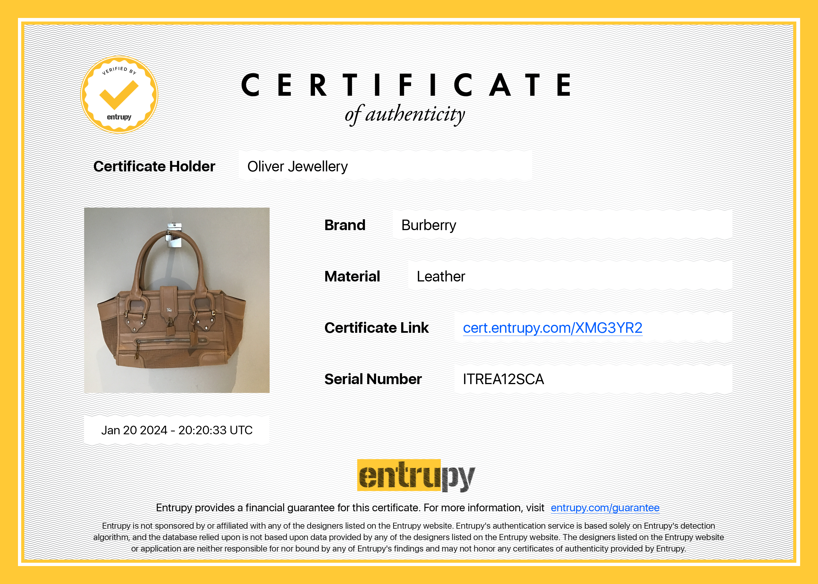 Burberry Beige Perforated Calfskin Leather Large Manor Tote Bag