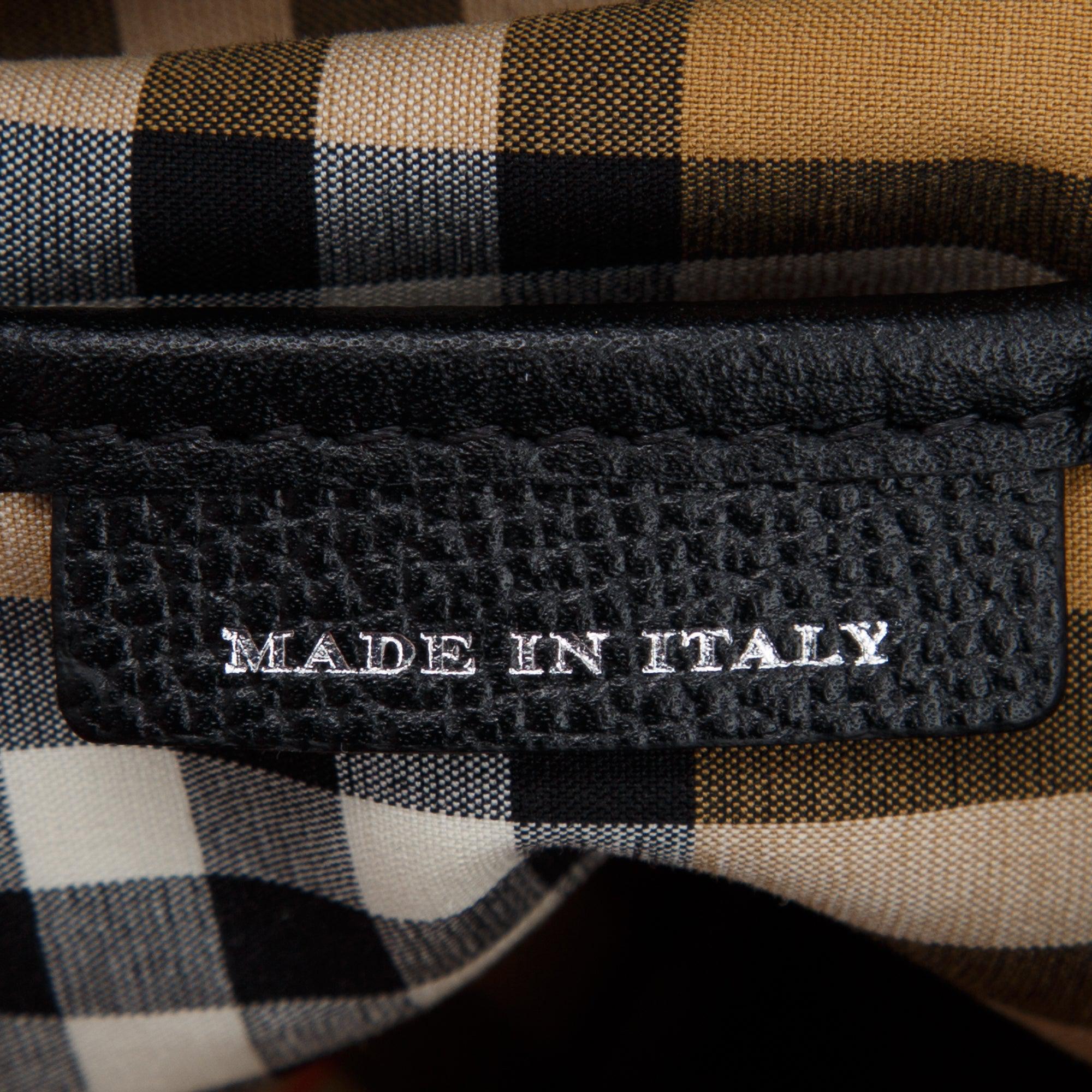 Burberry Bi-Color Leather Medium Banner Tote w/ Strap