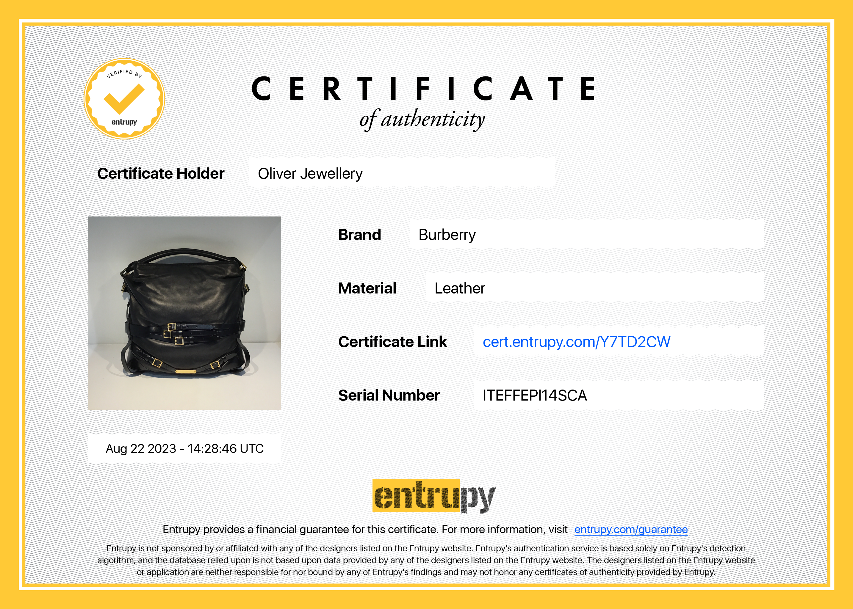 Burberry Black Calfskin Leather Bridle Gosford Hobo Bag