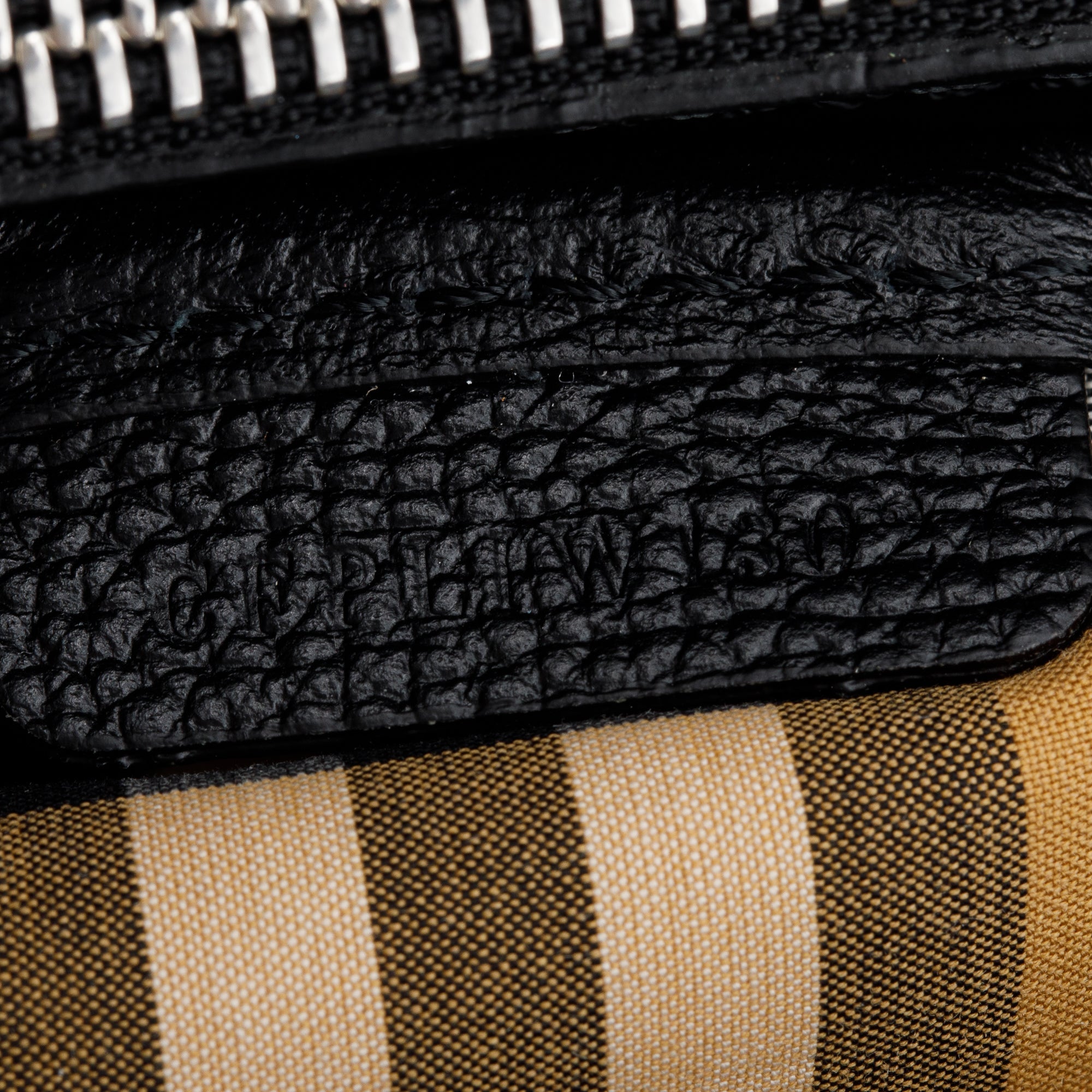 Burberry Black Calfskin Leather House Check Medium Banner Tote w/ Strap