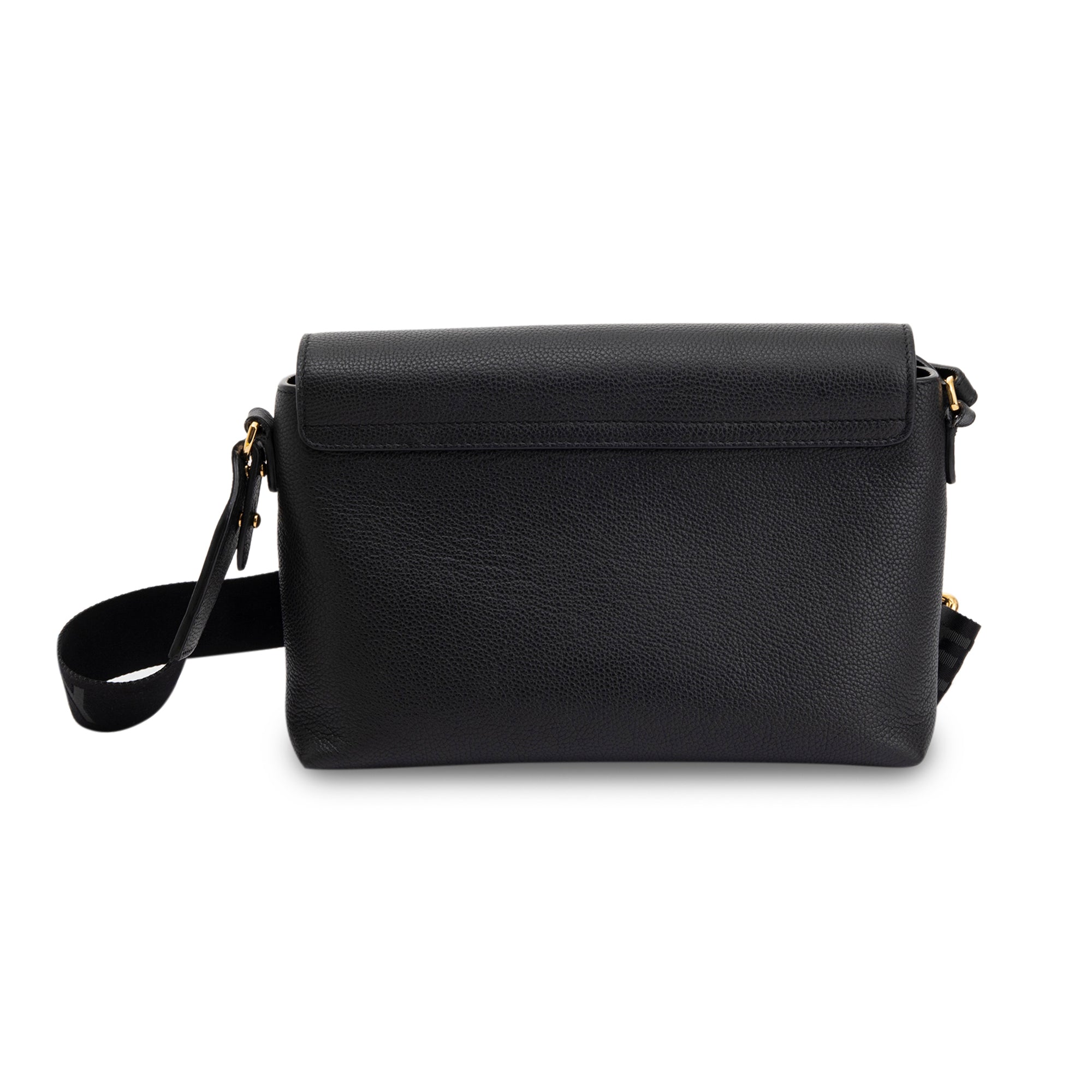 Burberry Black Calfskin Vintage Check Note Crossbody Bag