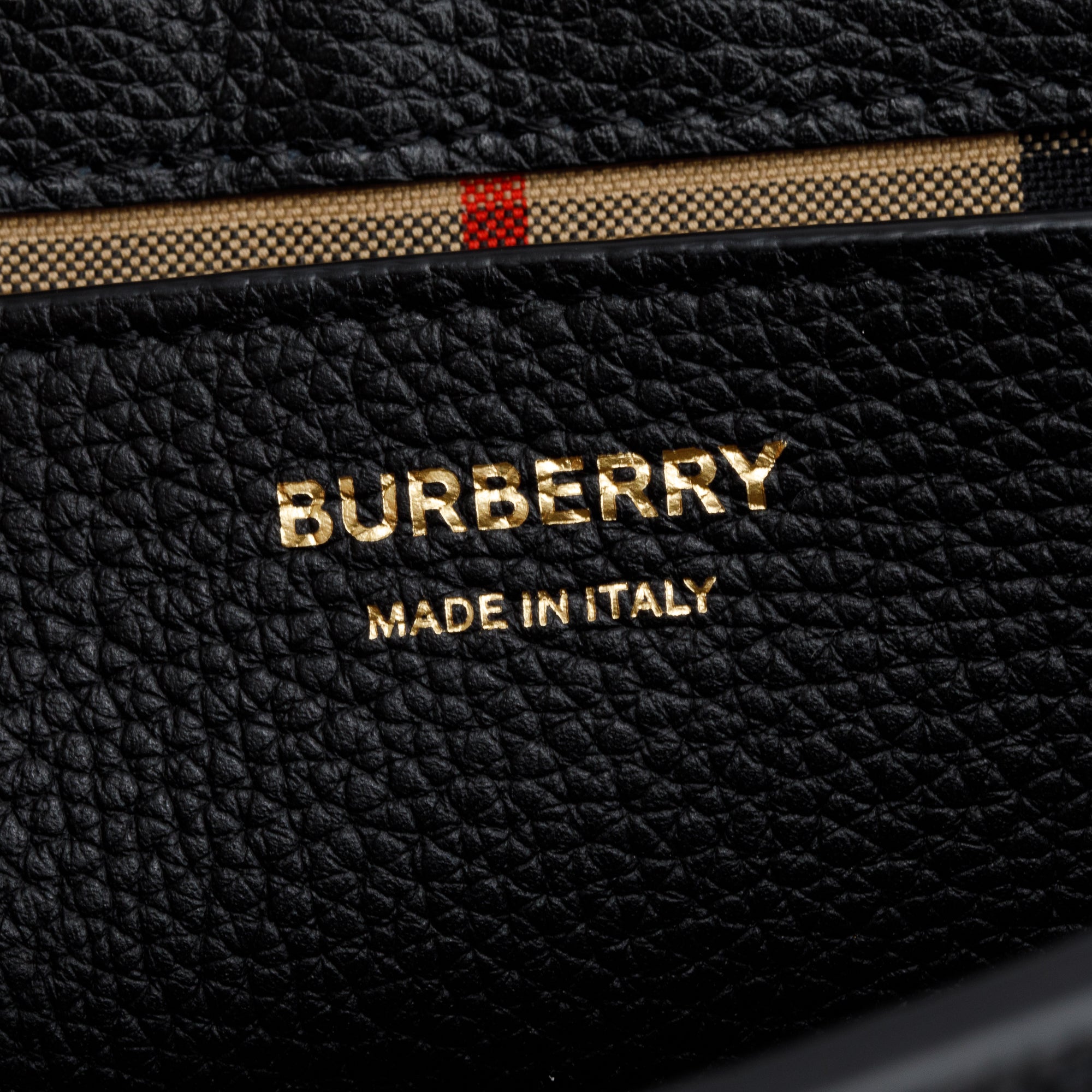 Burberry Black Calfskin Vintage Check Note Crossbody Bag w/ Box