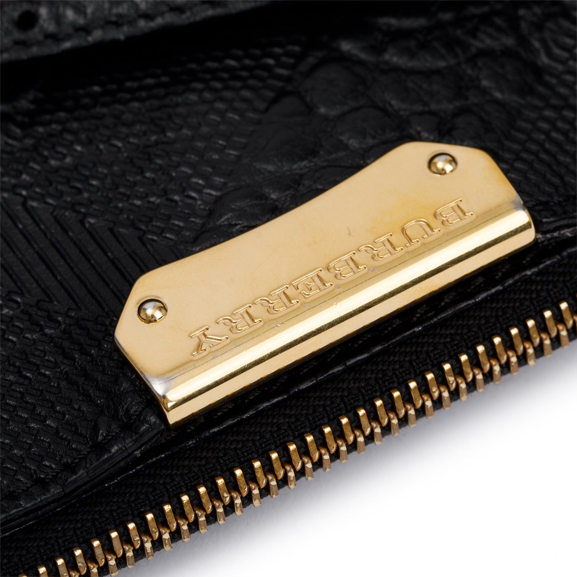 Burberry Black Check Embossed Heritage Grain Leather Chichester Crossbody Bag