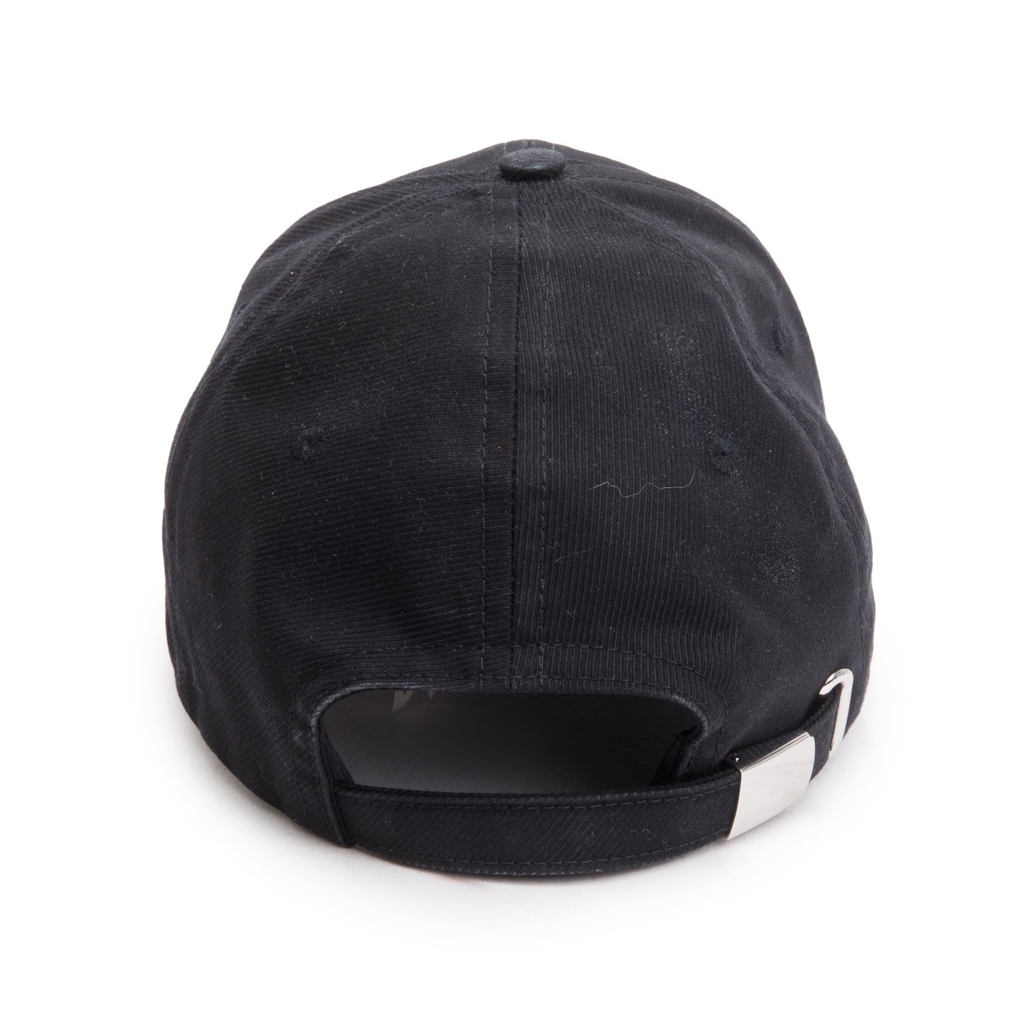 Burberry Black Cotton Burberry Horseferry Motif Baseball Hat, Size S