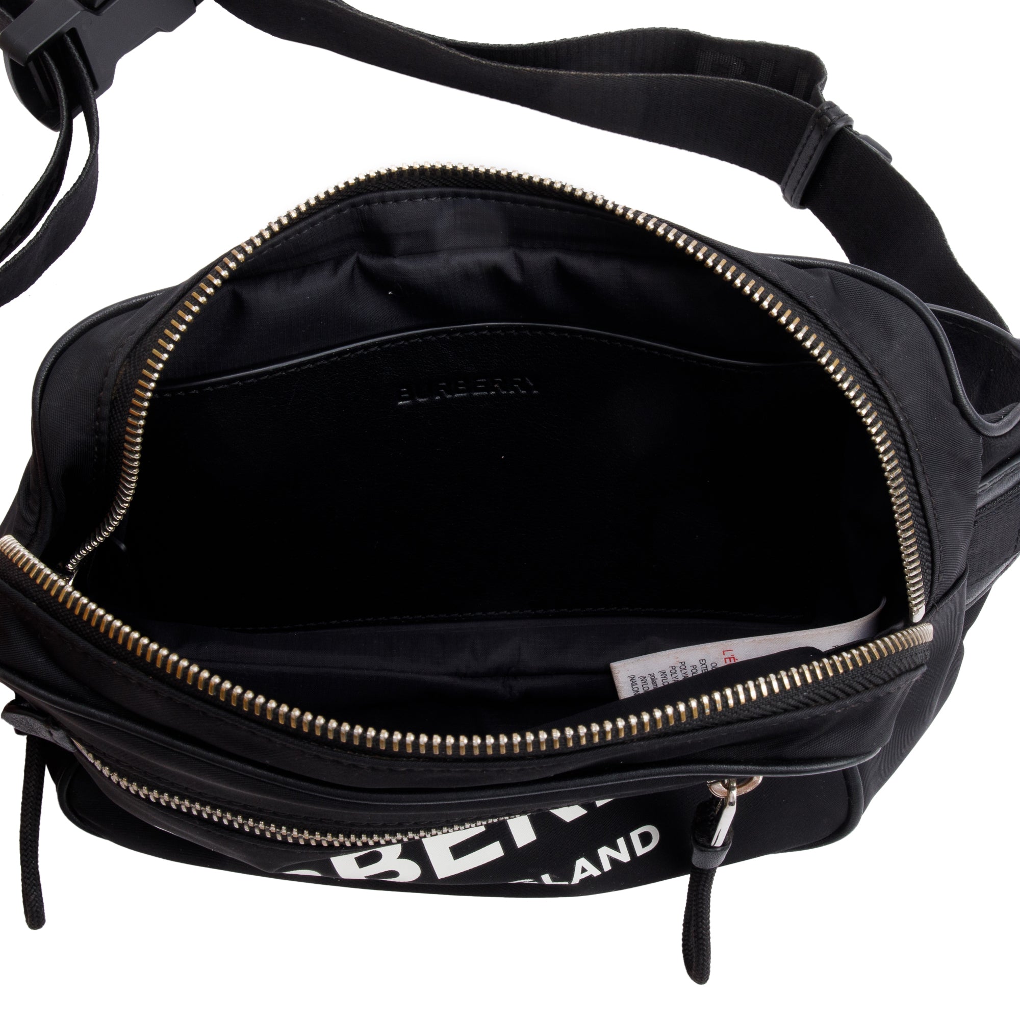 Burberry Black Econyl Logo-Print Bum Bag w/ Box