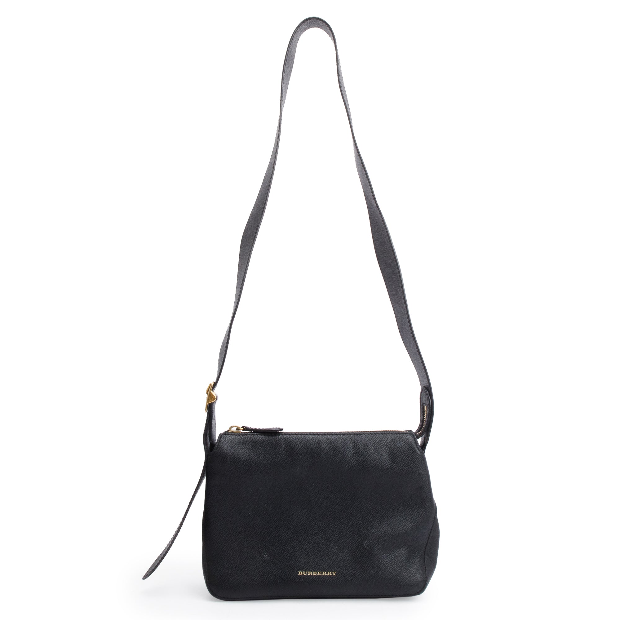 Burberry Black Grain Leather Helmsley Crossbody Bag