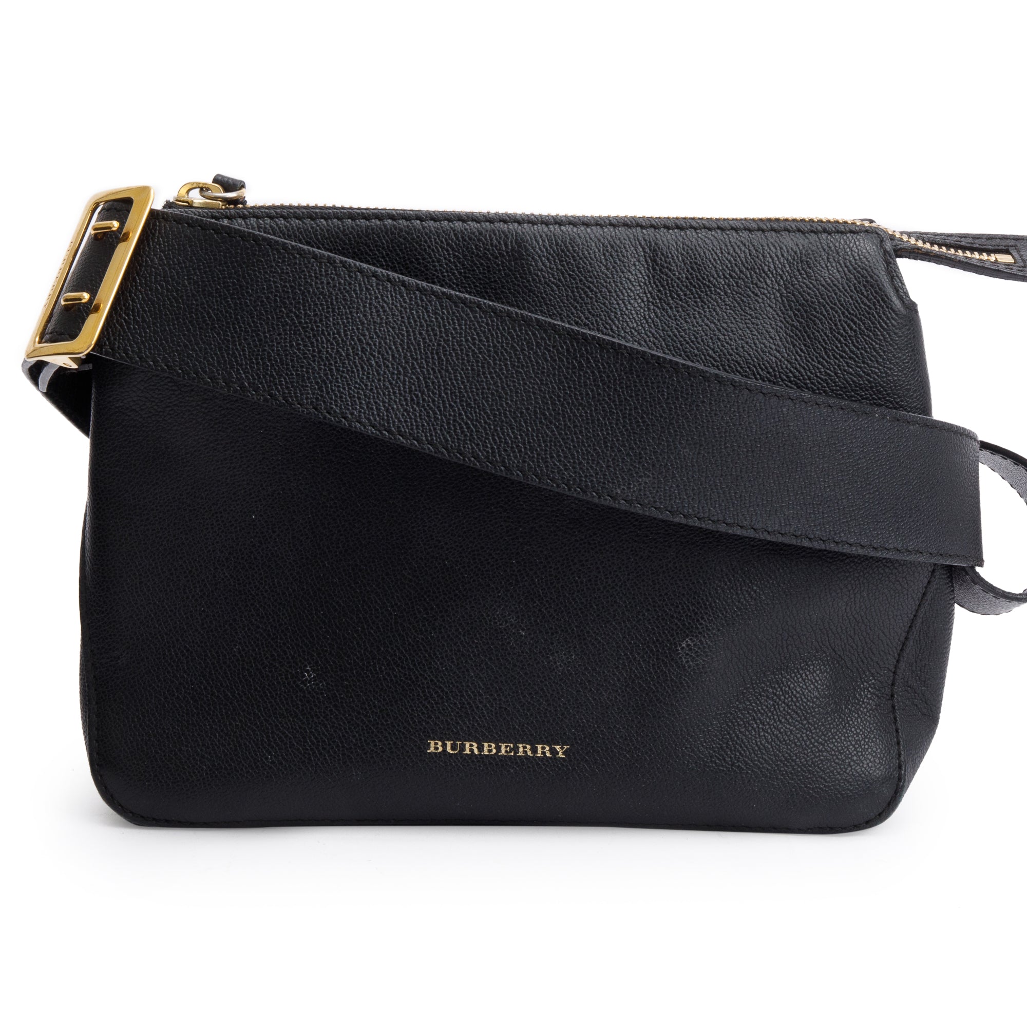 Burberry Black Grain Leather Helmsley Crossbody Bag