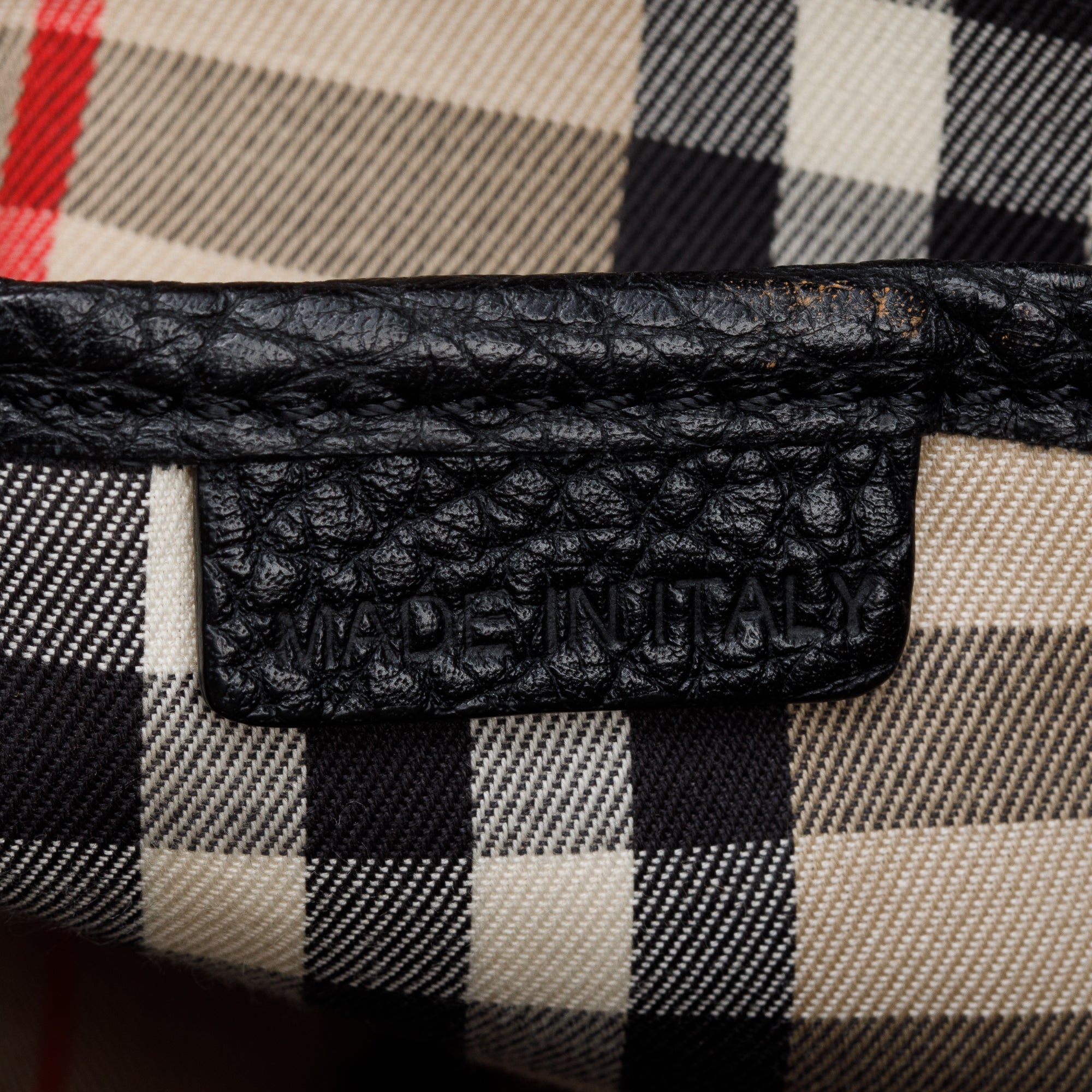 Burberry Black Grained Leather Greenwood Small Bowling Bag w/ Strap