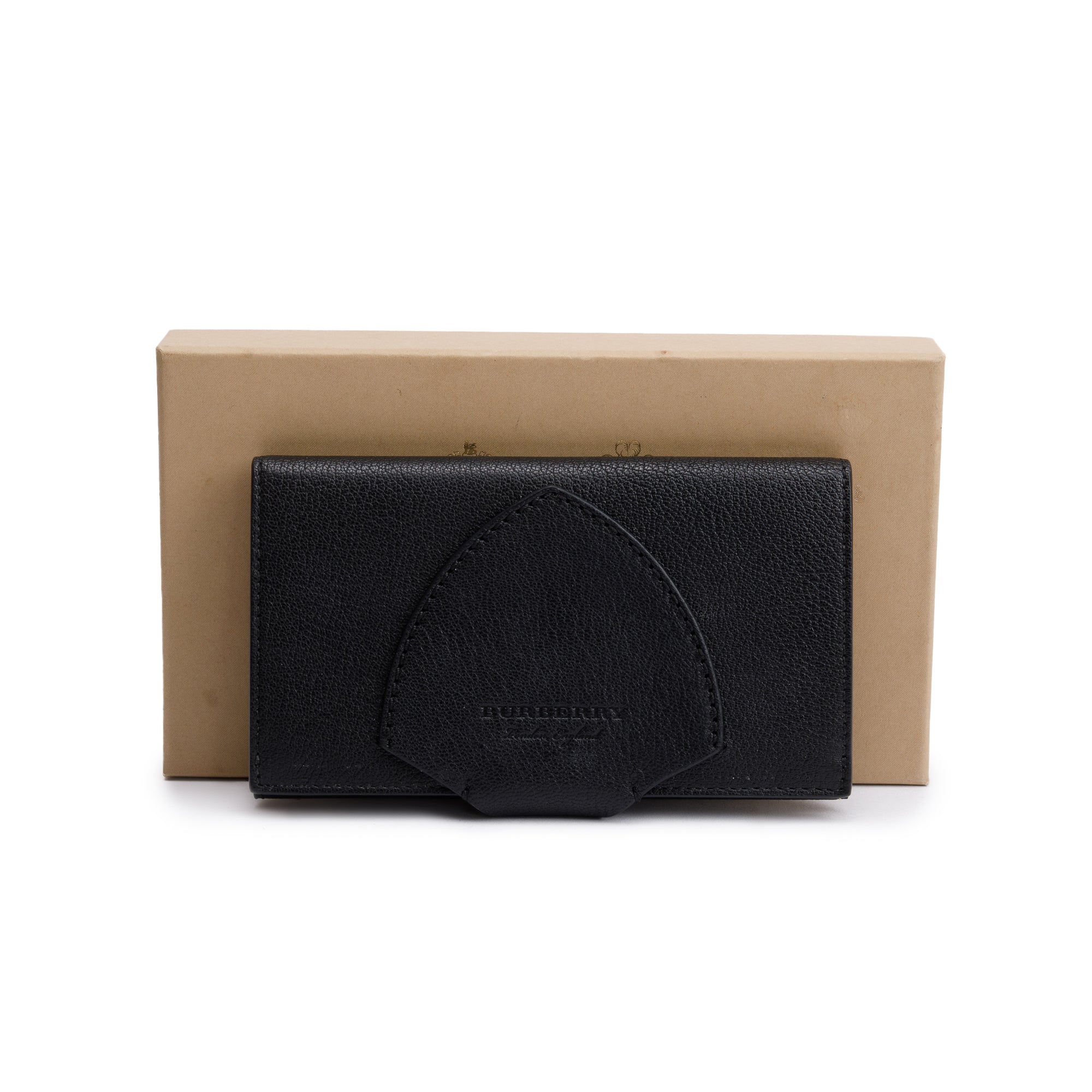 Burberry Black Leather Harlow Long Wallet w/ Box
