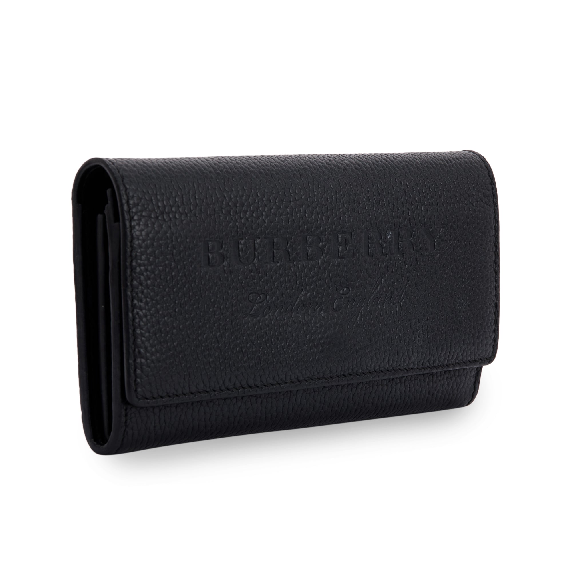 Burberry Black Leather Wallet on Chain