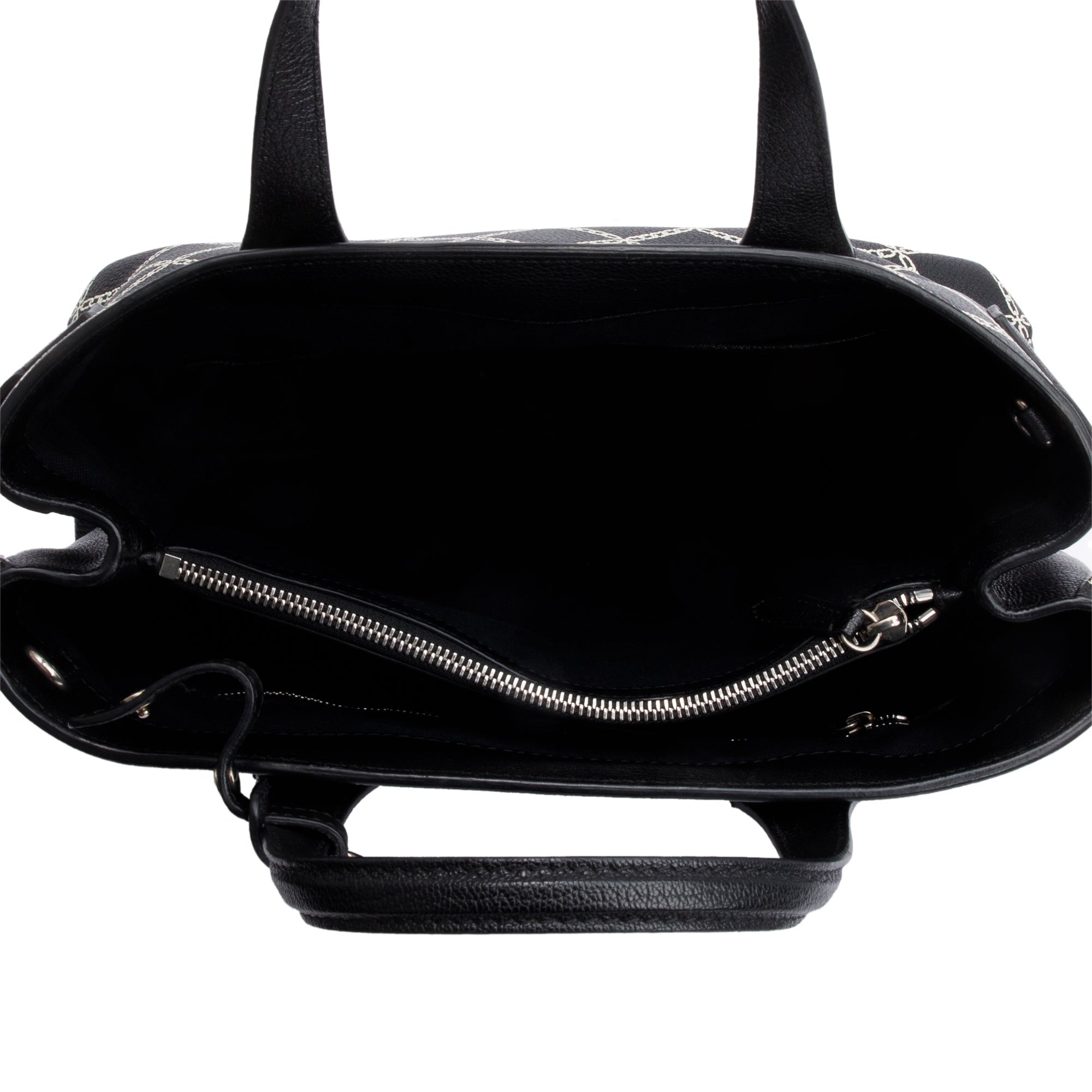 Burberry Black Printed Calfskin Leather Medium Banner NM Tote w/ Strap