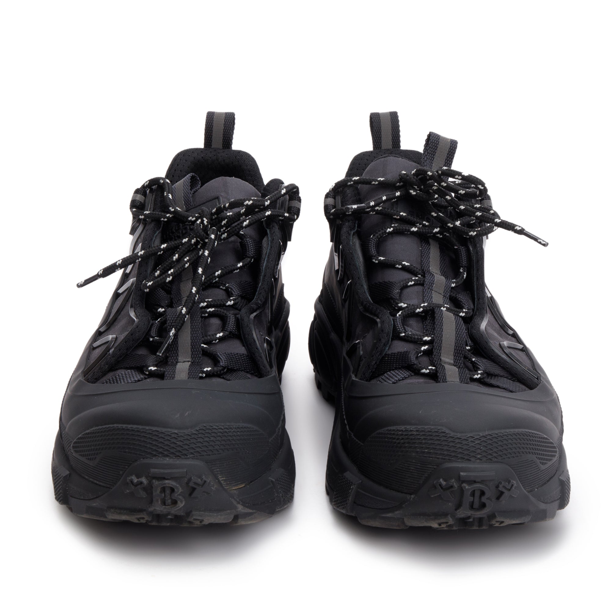 Burberry Black Rubber House Check Canvas Arthur Sneakers, Size 44 w/ Box