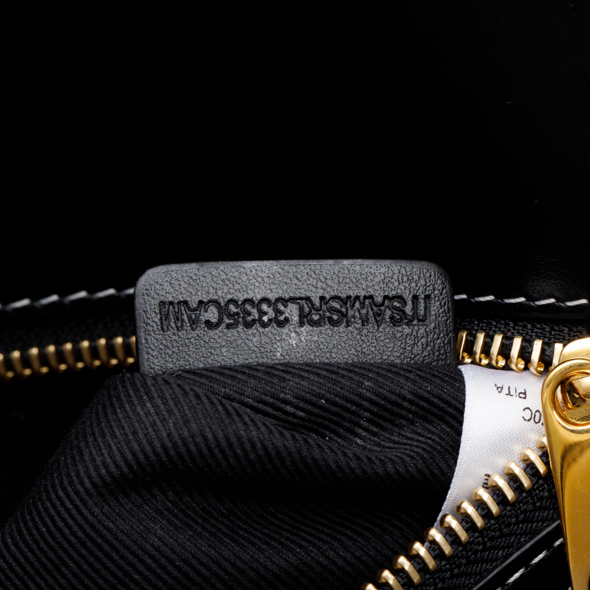 Burberry Black & White Calfskin Leather Small Two Handle Title Tote w/ Strap