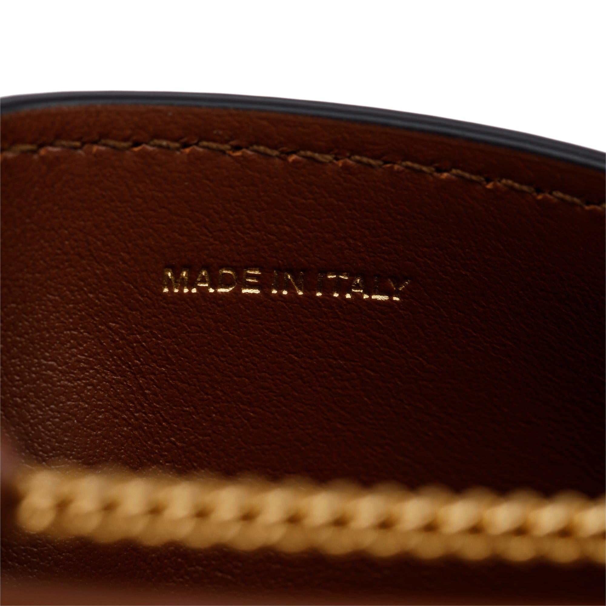 Burberry Black/White Monkey Print Leather Card Case On Chain w/ Box