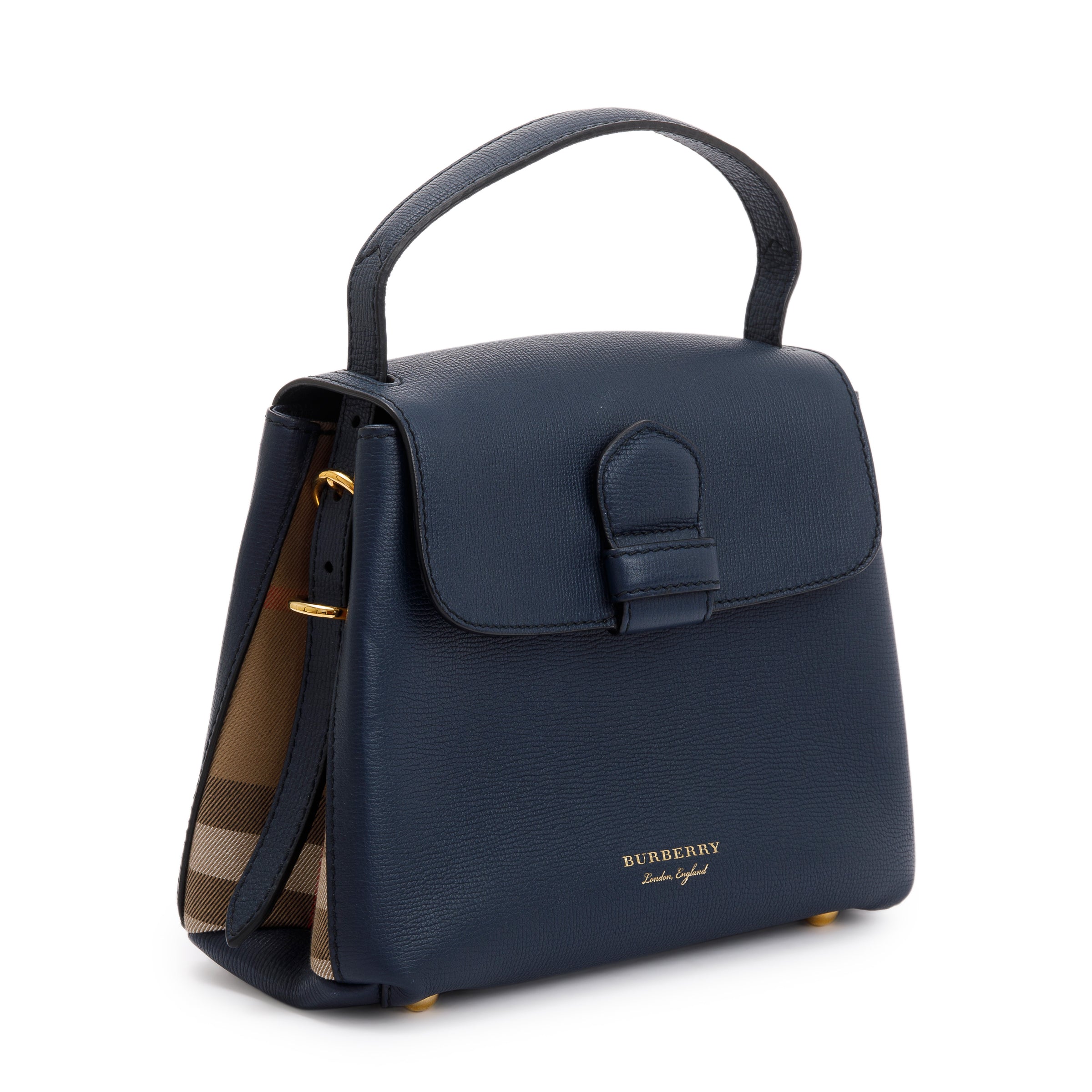 Burberry Blue Calfskin Small Camberley Bag w/ Strap
