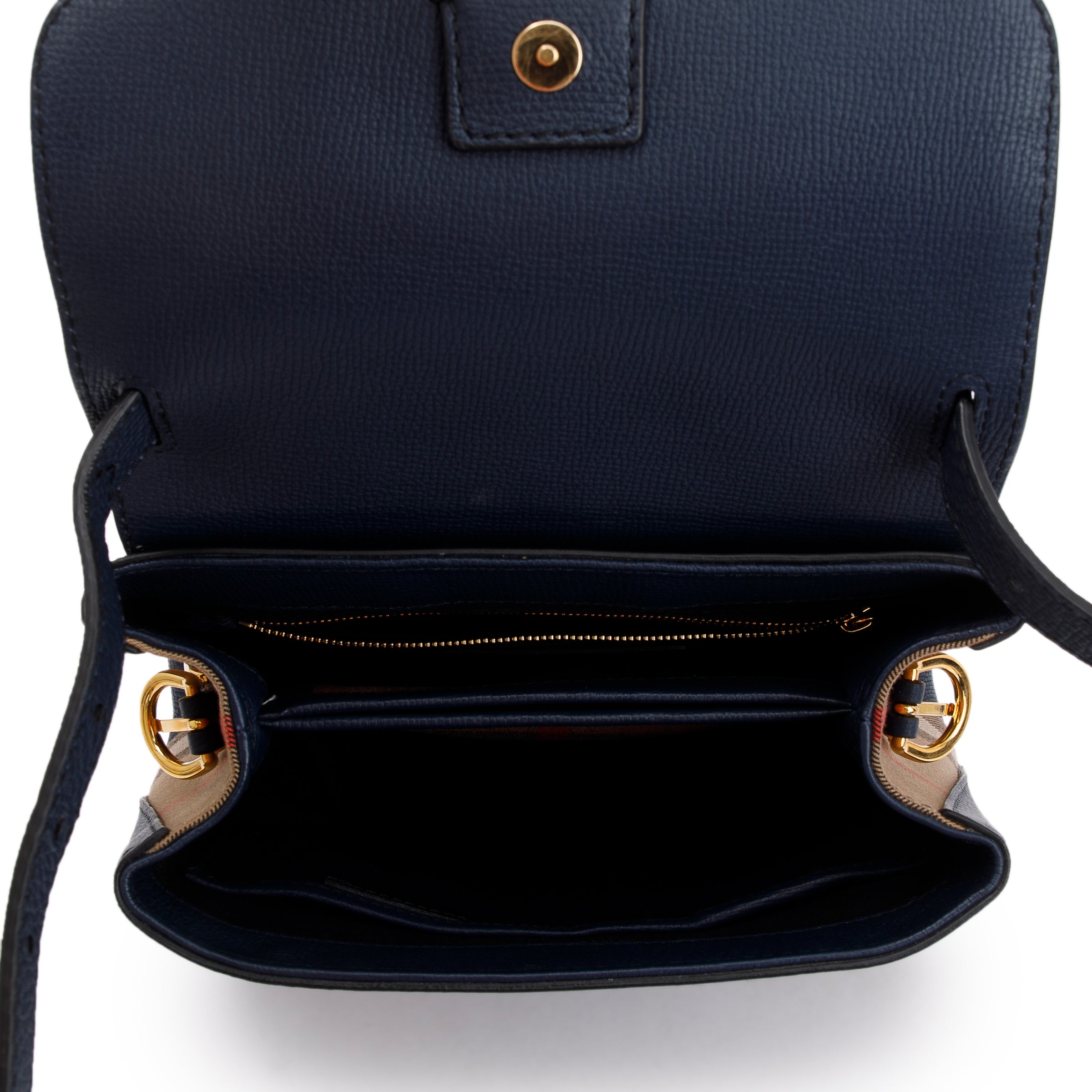 Burberry Blue Calfskin Small Camberley Bag w/ Strap