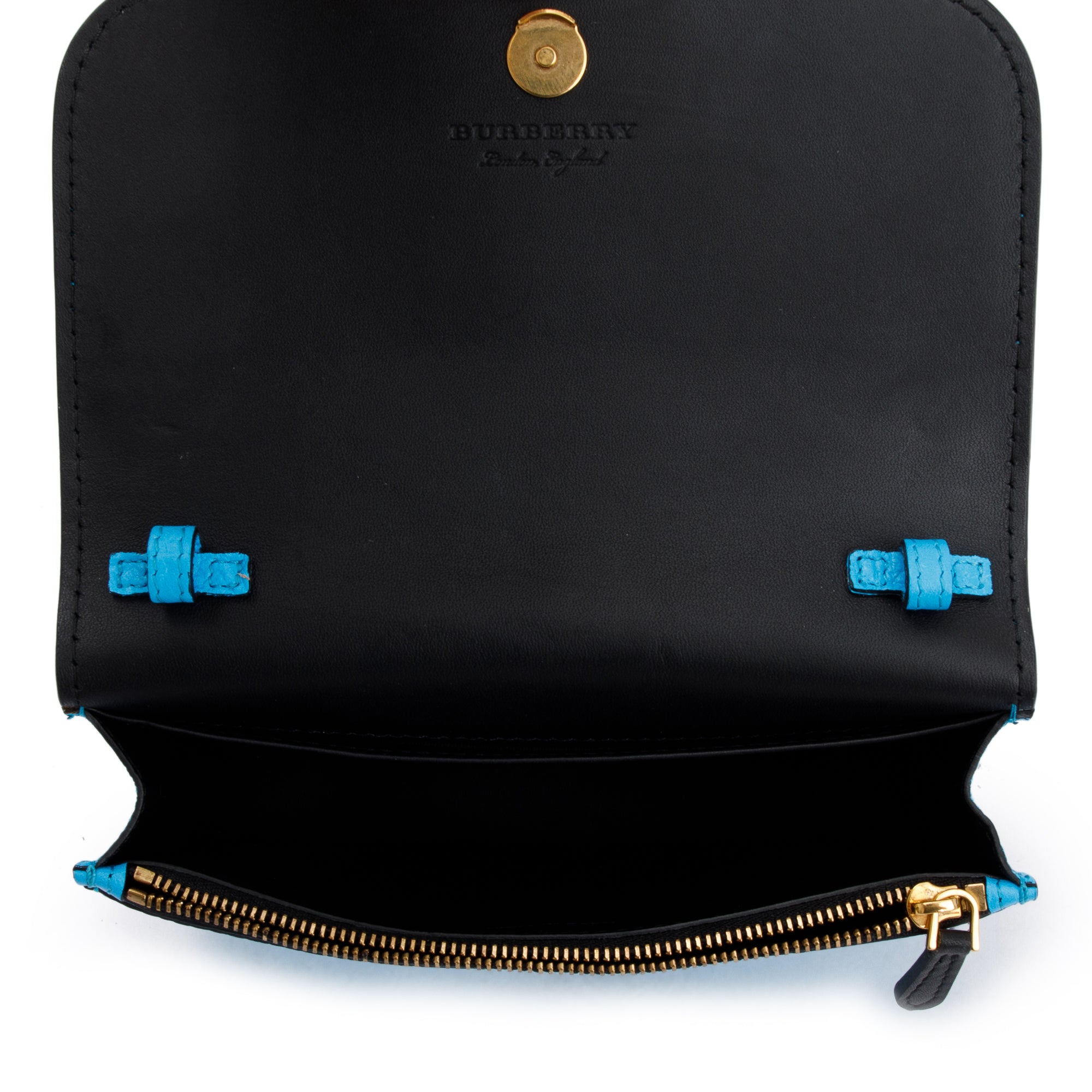 Burberry Blue Leather Hampshire Crossbody Bag