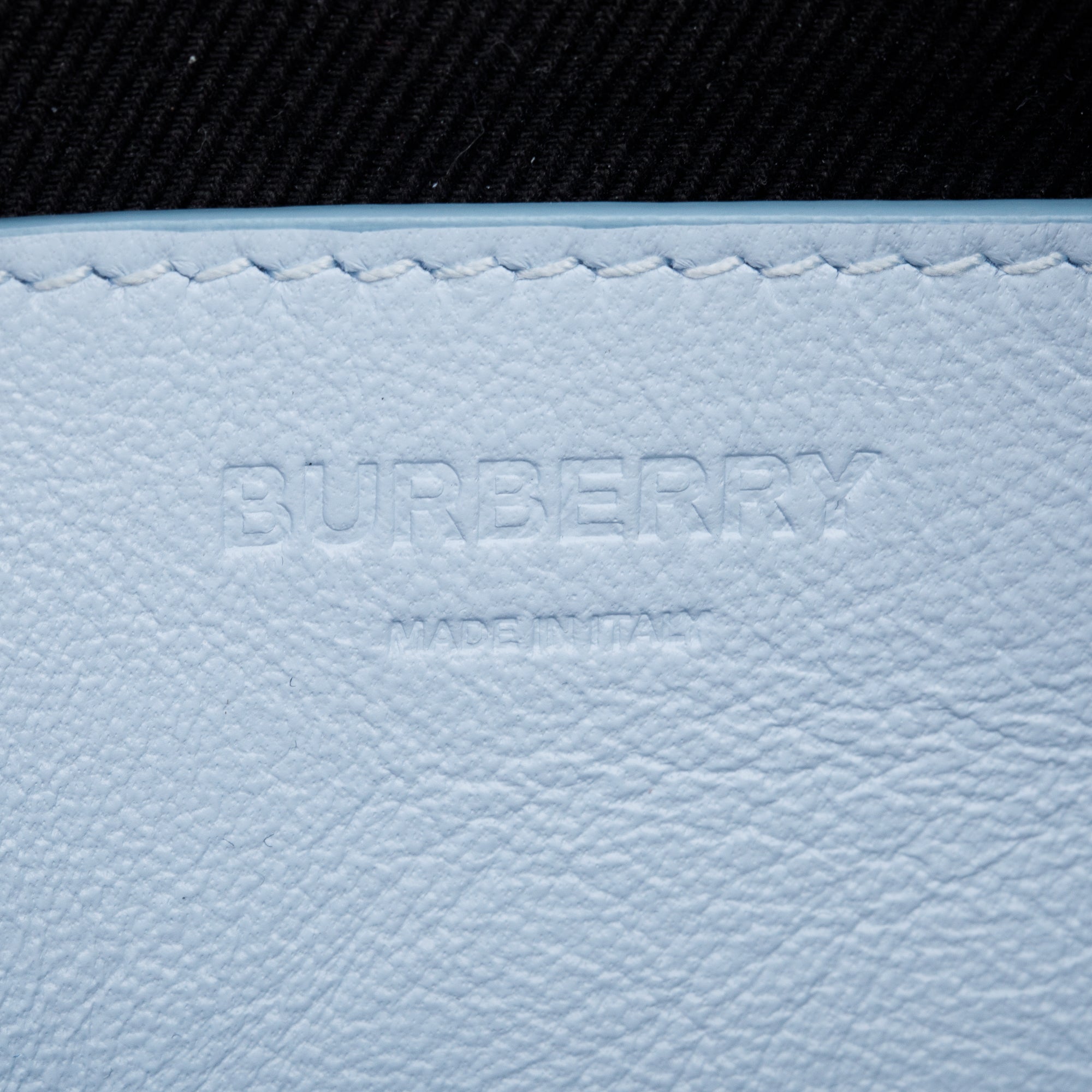 Burberry Blue Quilted Calfskin Leather TB Camera Crossbody Bag
