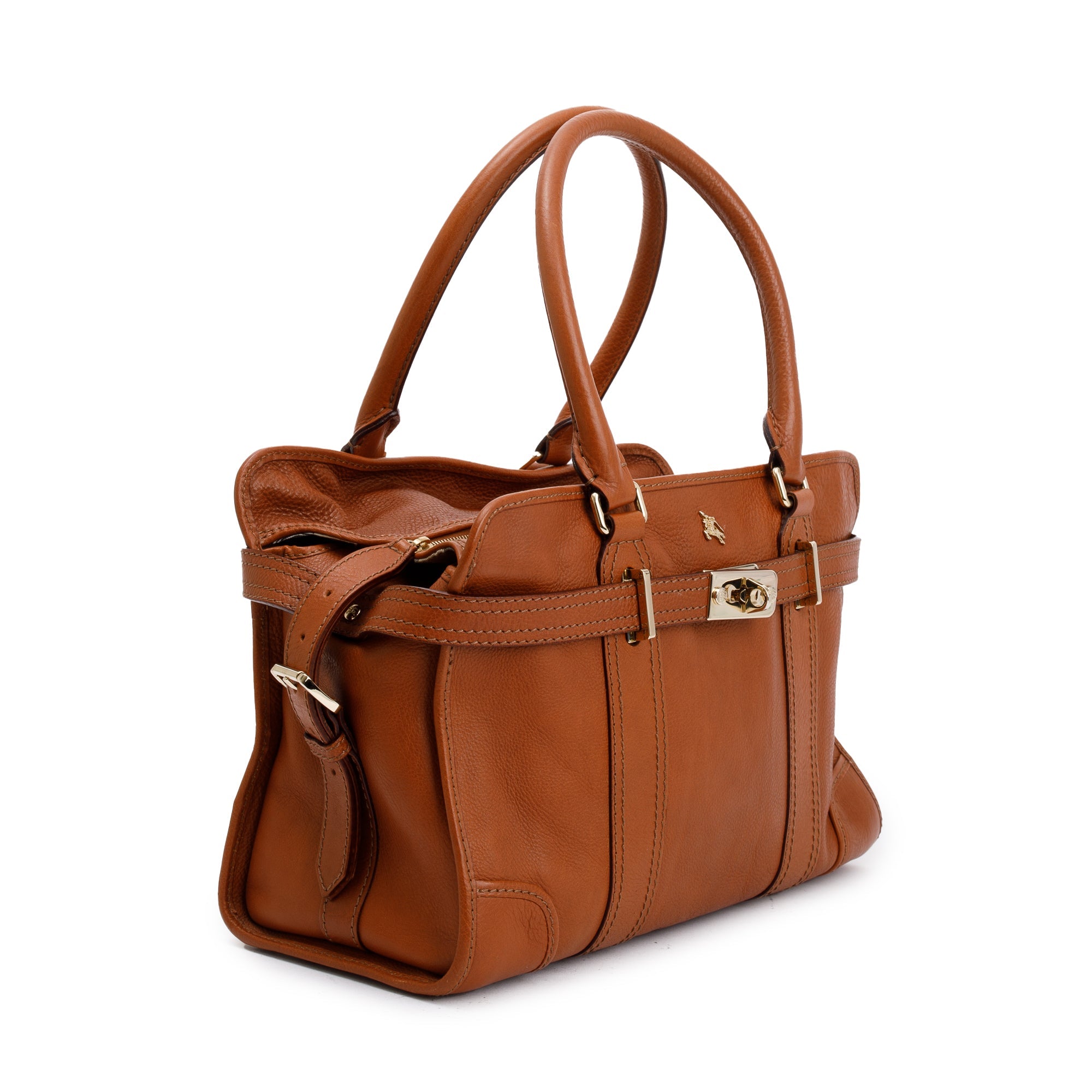 Burberry Brown Calfskin Leather Shoulder Bag