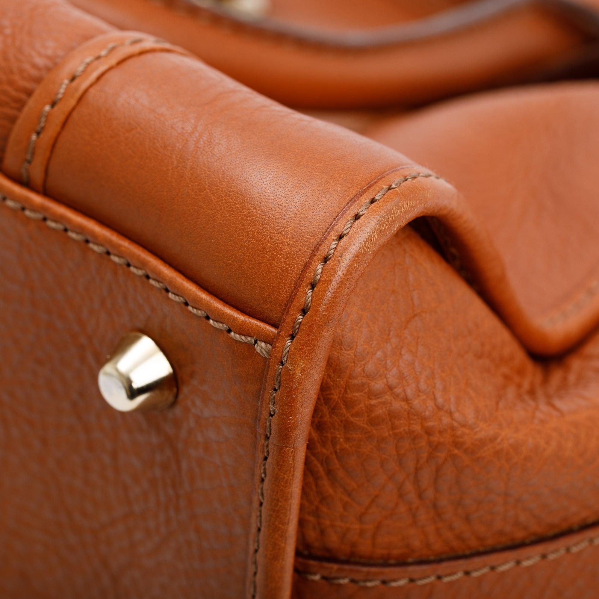 Burberry Brown Calfskin Leather Shoulder Bag