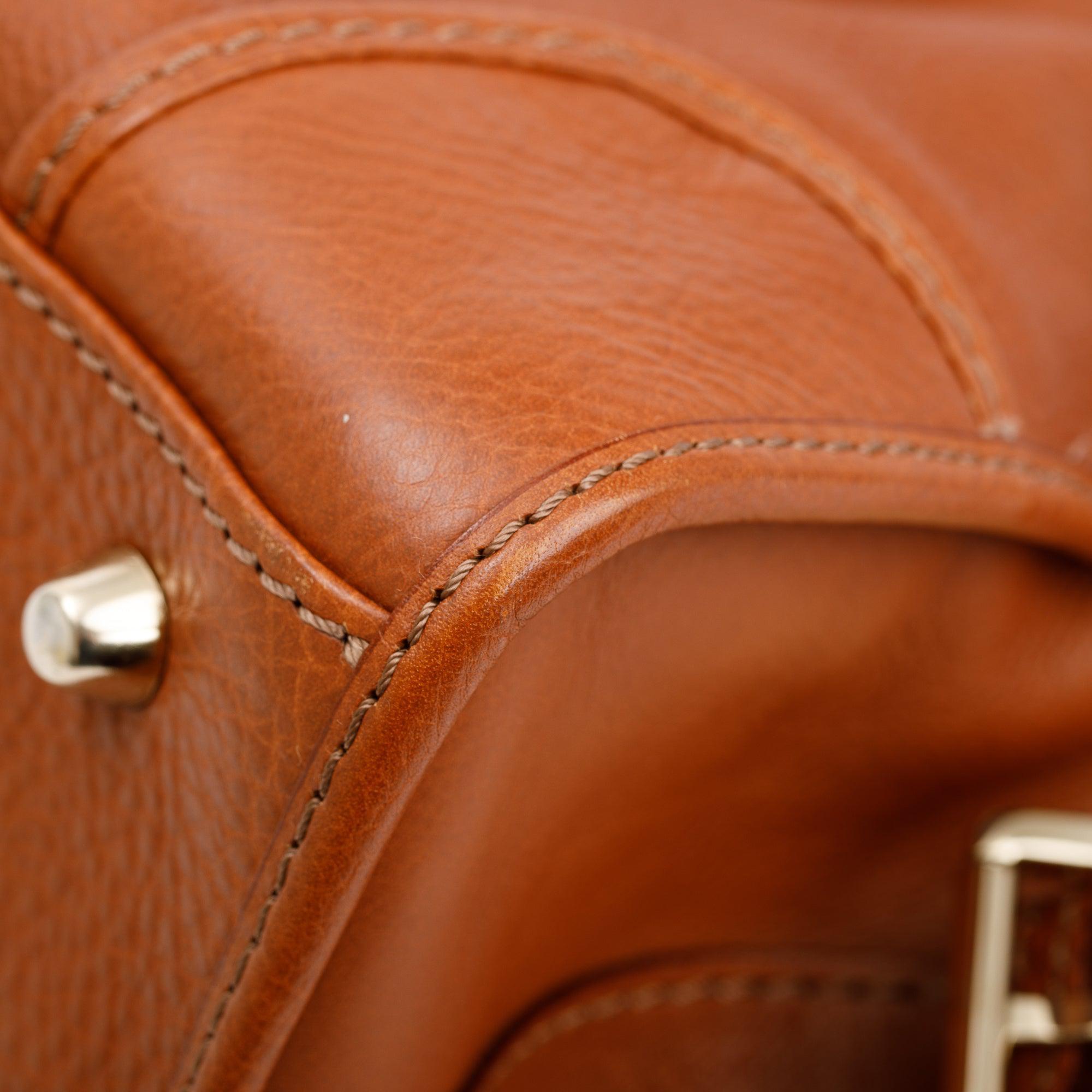 Burberry Brown Calfskin Leather Shoulder Bag