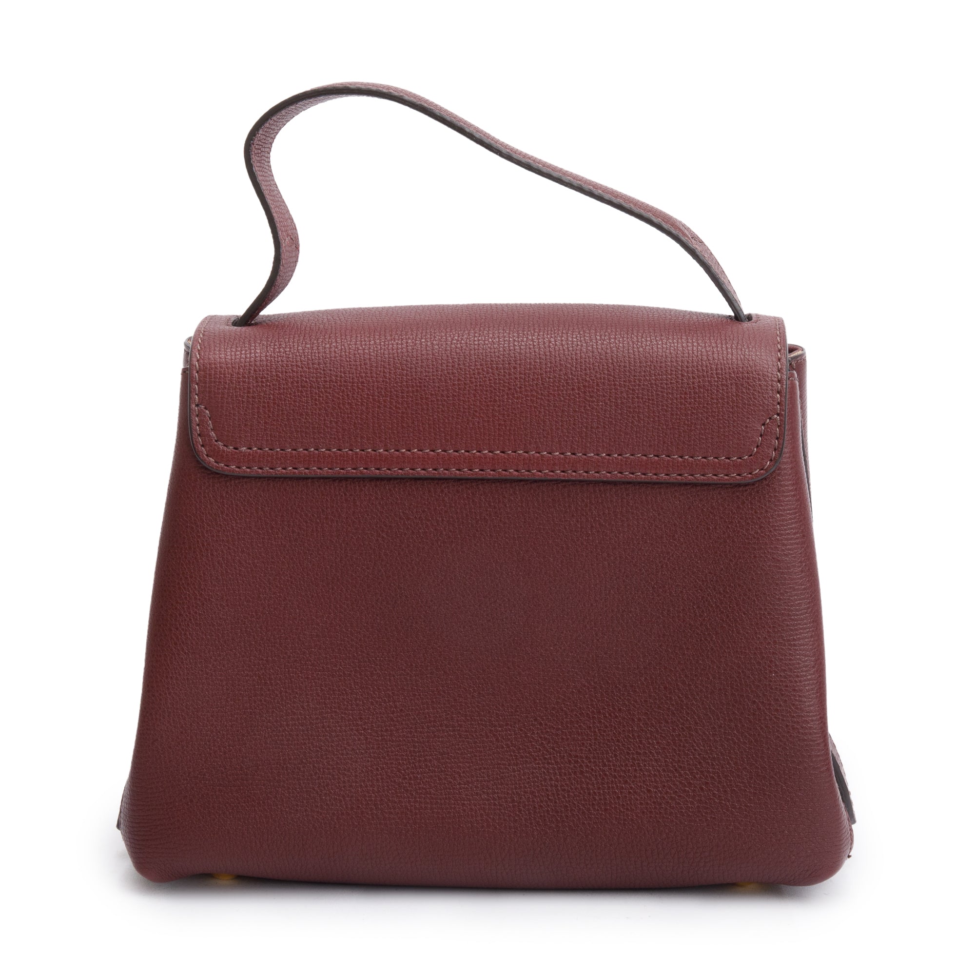 Burberry Burgundy Calfskin Small Camberley Bag w/ Strap