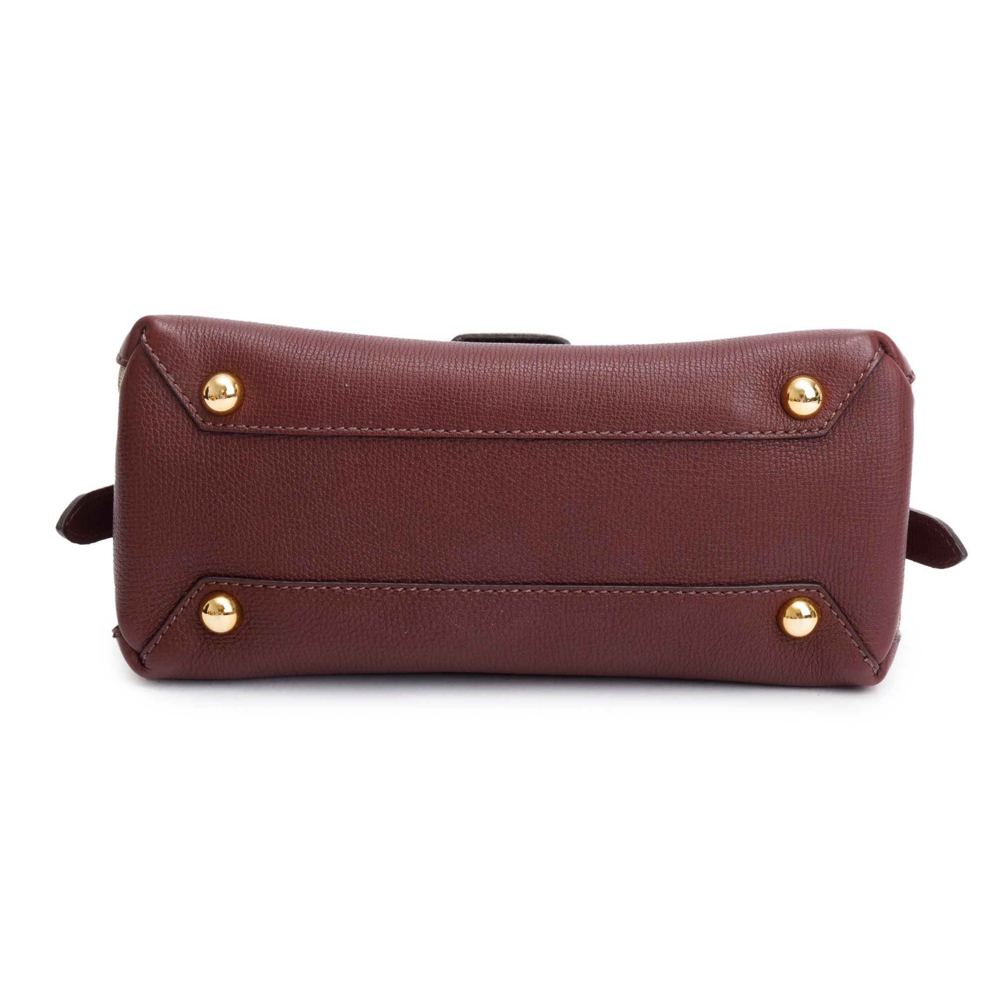 Burberry Burgundy Calfskin Small Camberley Bag w/ Strap