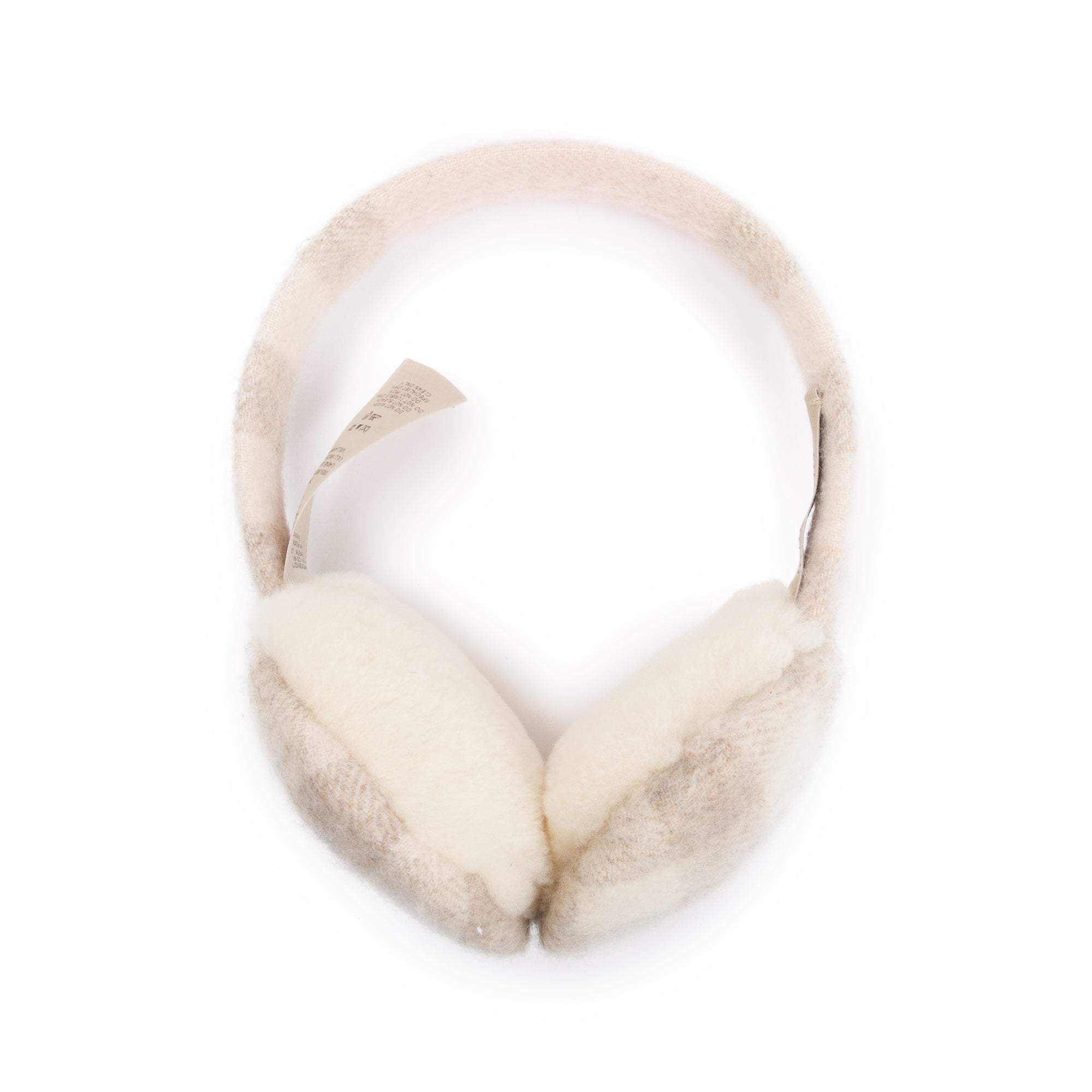 Burberry Creme/Pink Cashmere Nova Check Earmuffs