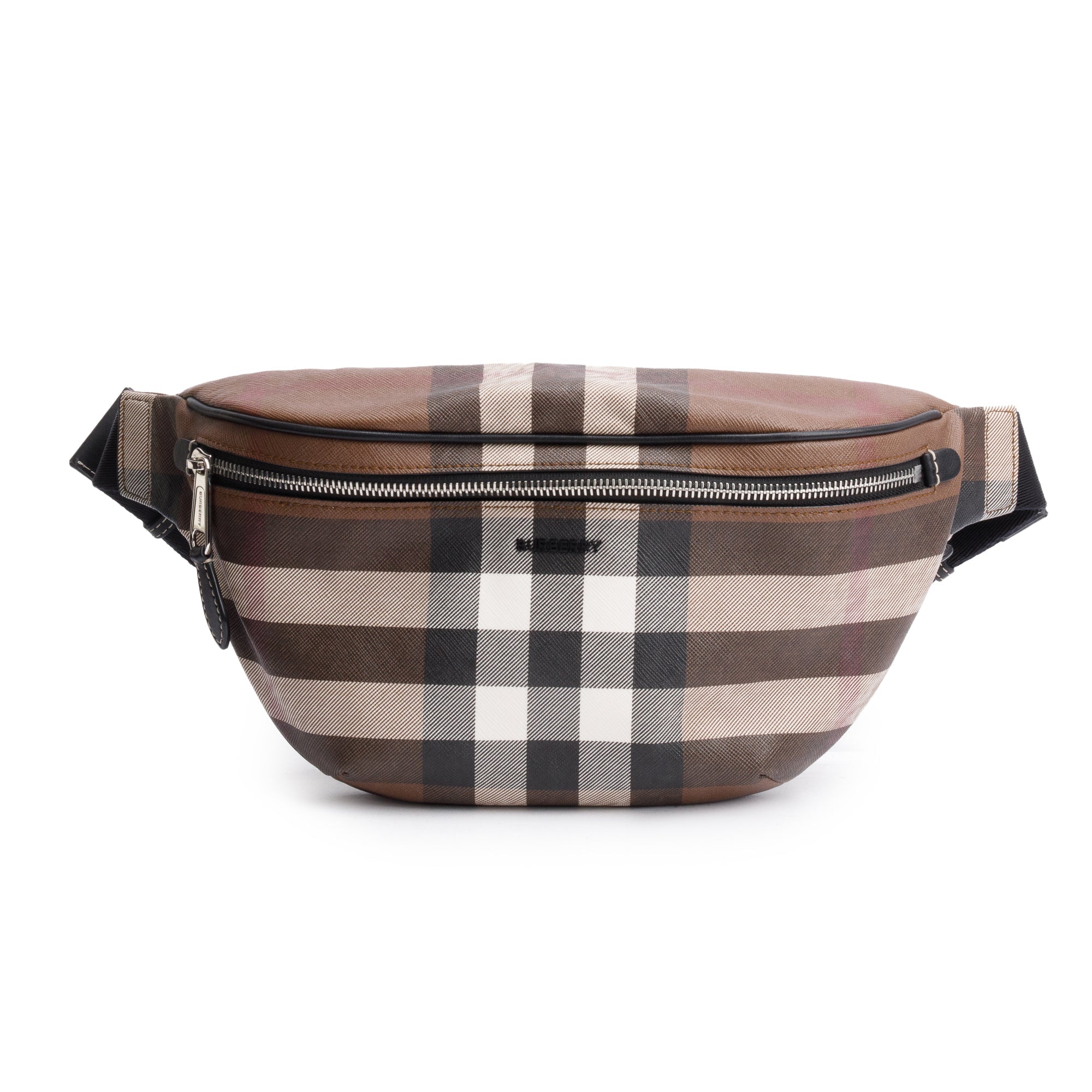 Burberry Dark Birch Brown Check Cason Belt Bag