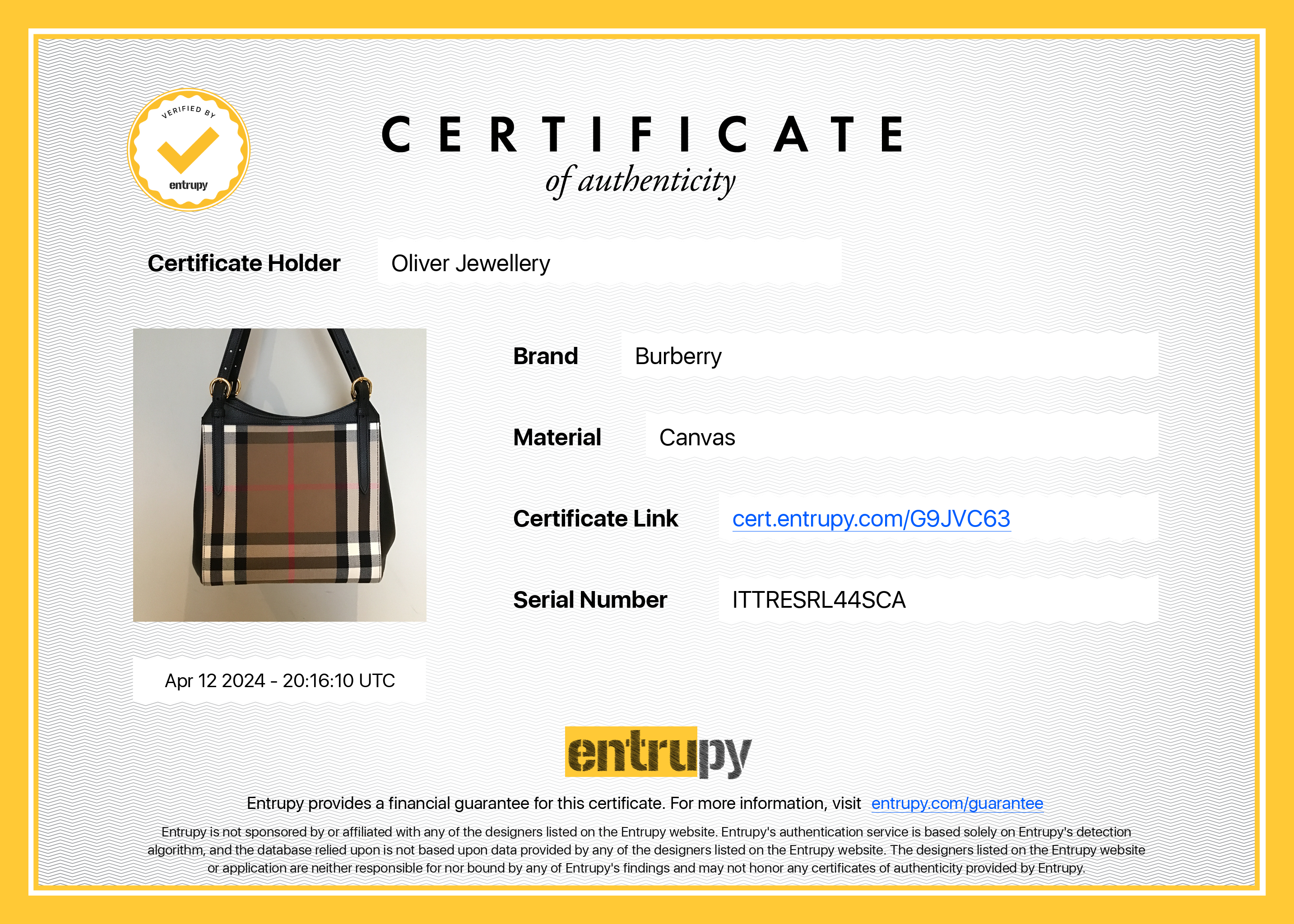 Burberry Haymarket Check Black Leather Canterbury Tote