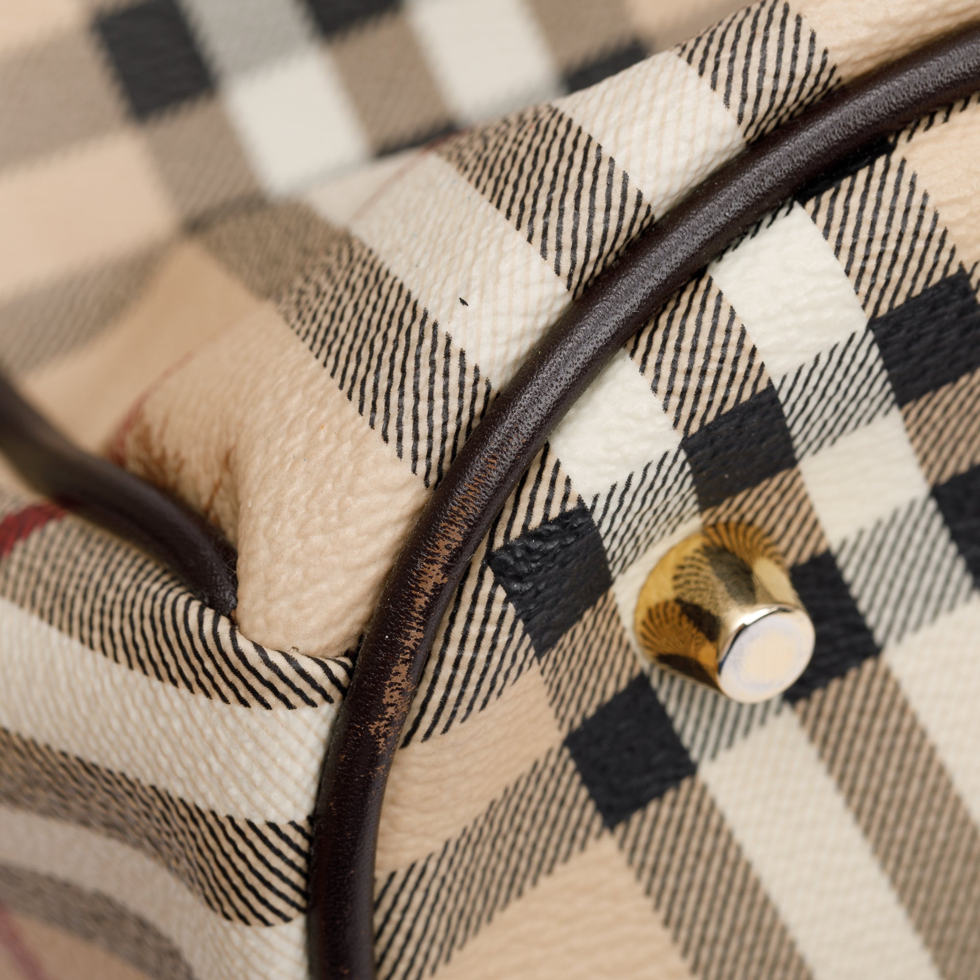 Burberry Haymarket Check Canvas Medium Walden Belted Hobo Bag