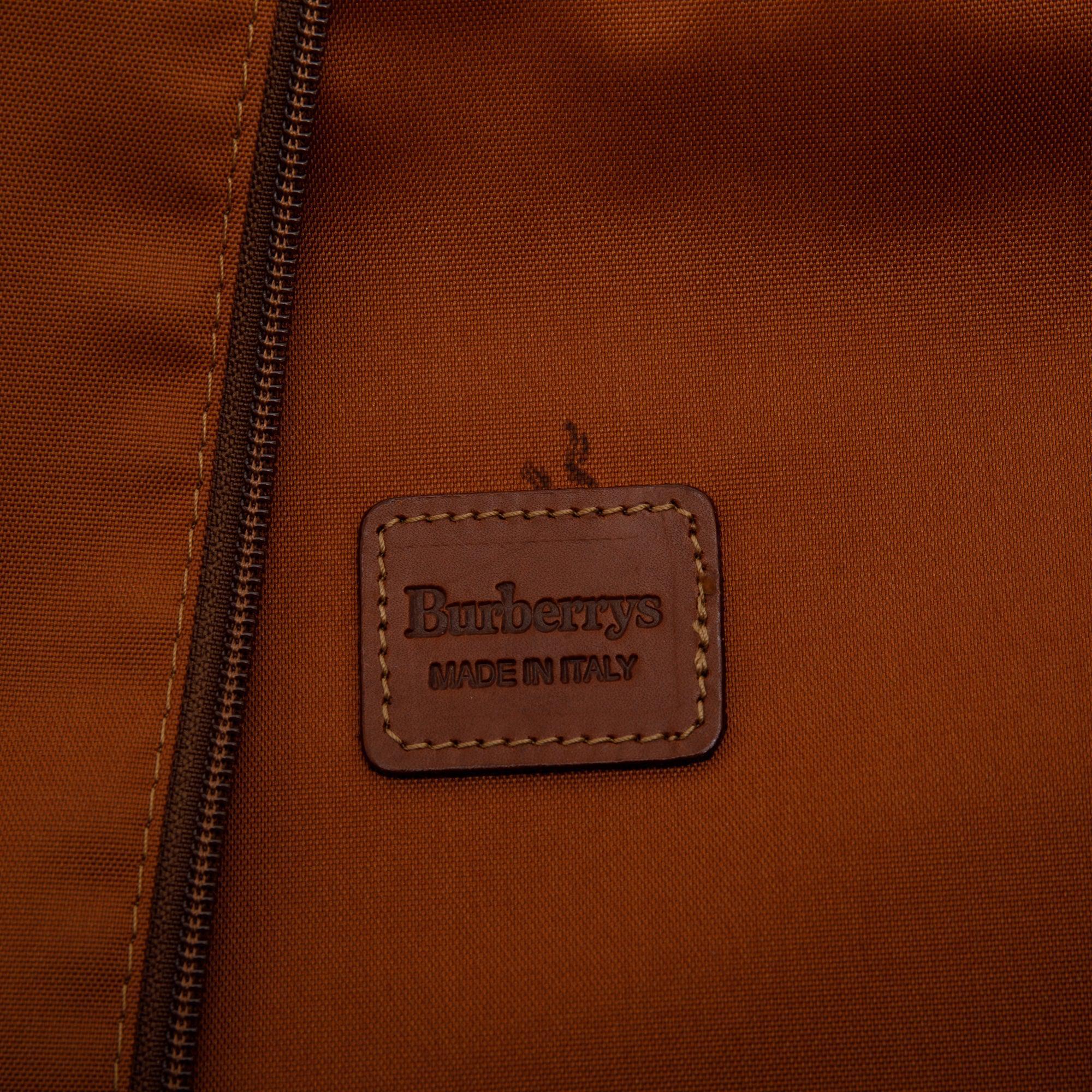 Burberry Haymarket Check Garment Bag w/ 2 Hangers