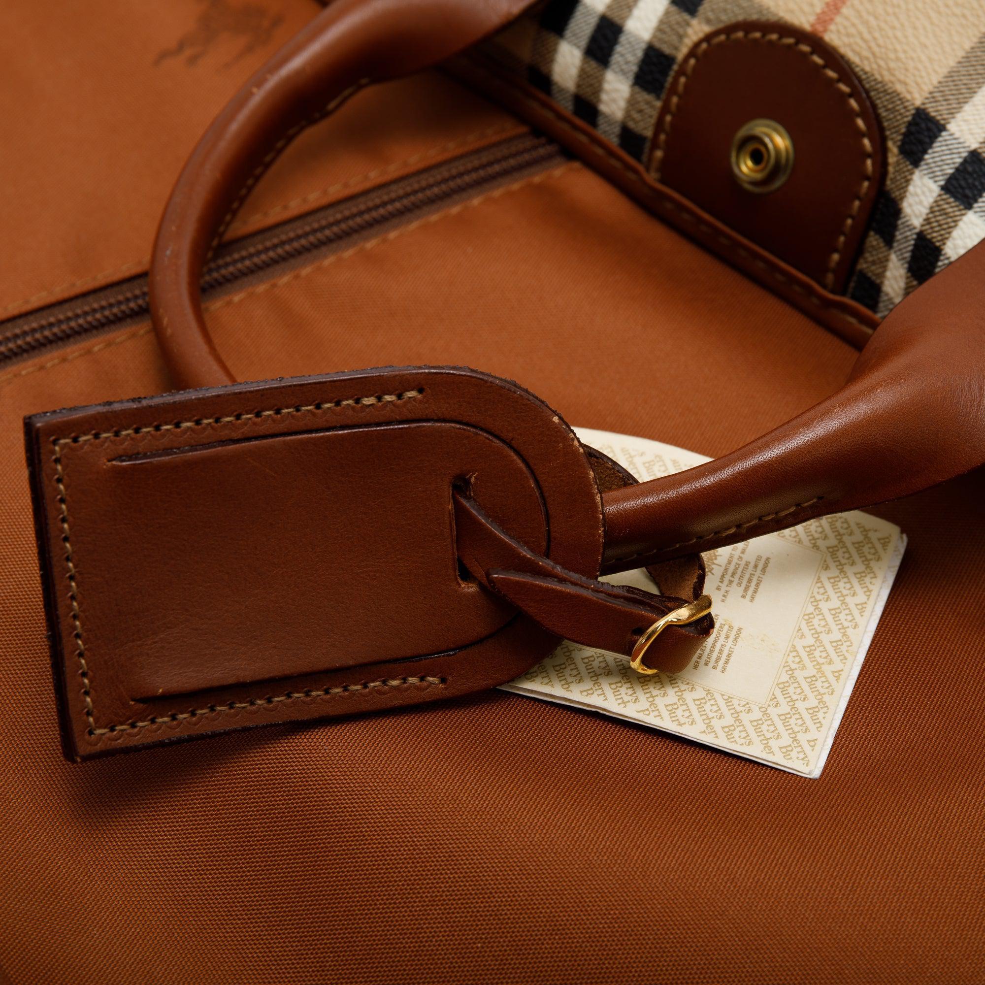 Burberry Haymarket Check Garment Bag w/ 2 Hangers