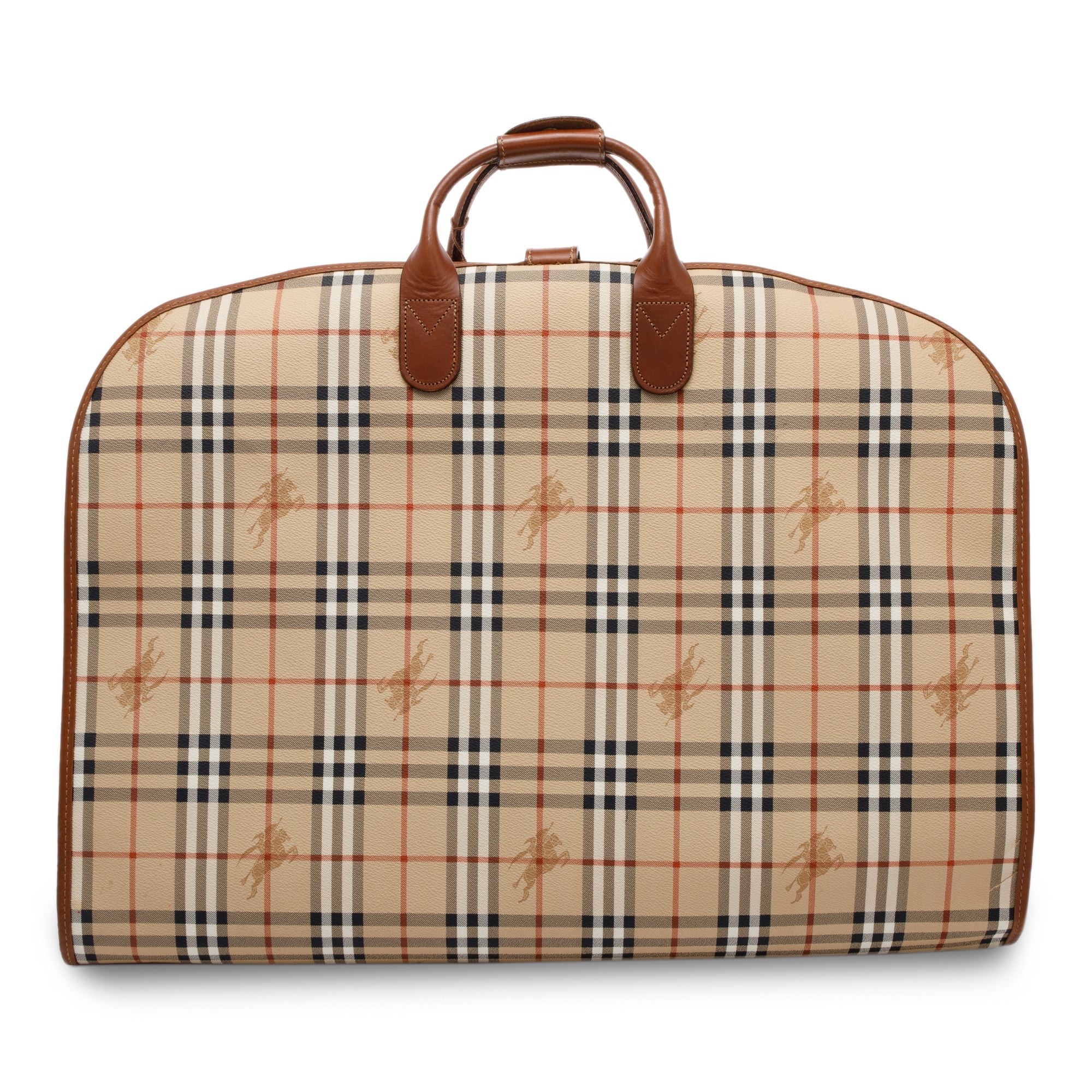 Burberry Haymarket Check Garment Bag w/ 2 Hangers