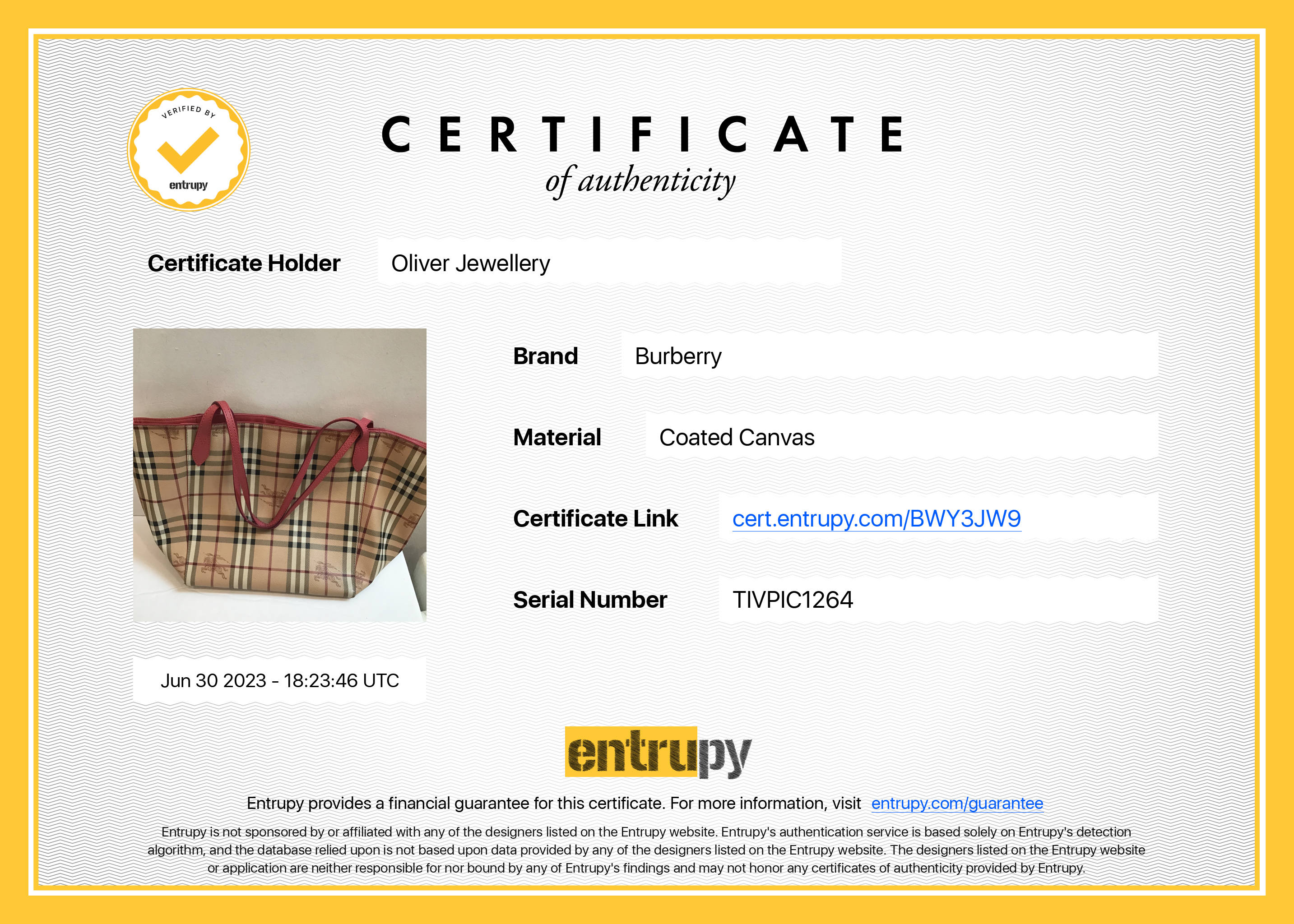 Burberry Haymarket Check Tote Bag