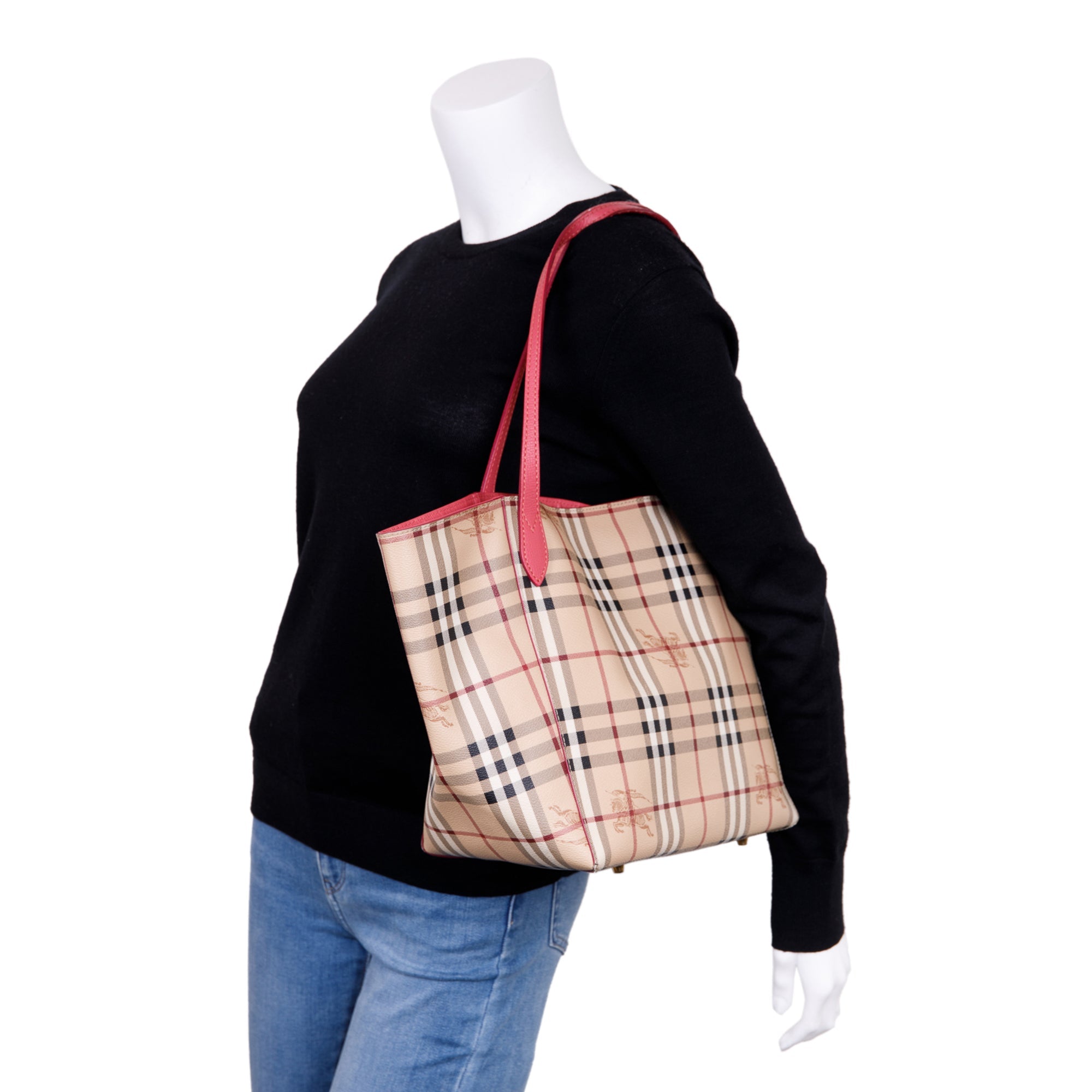 Burberry Haymarket Check Tote Bag