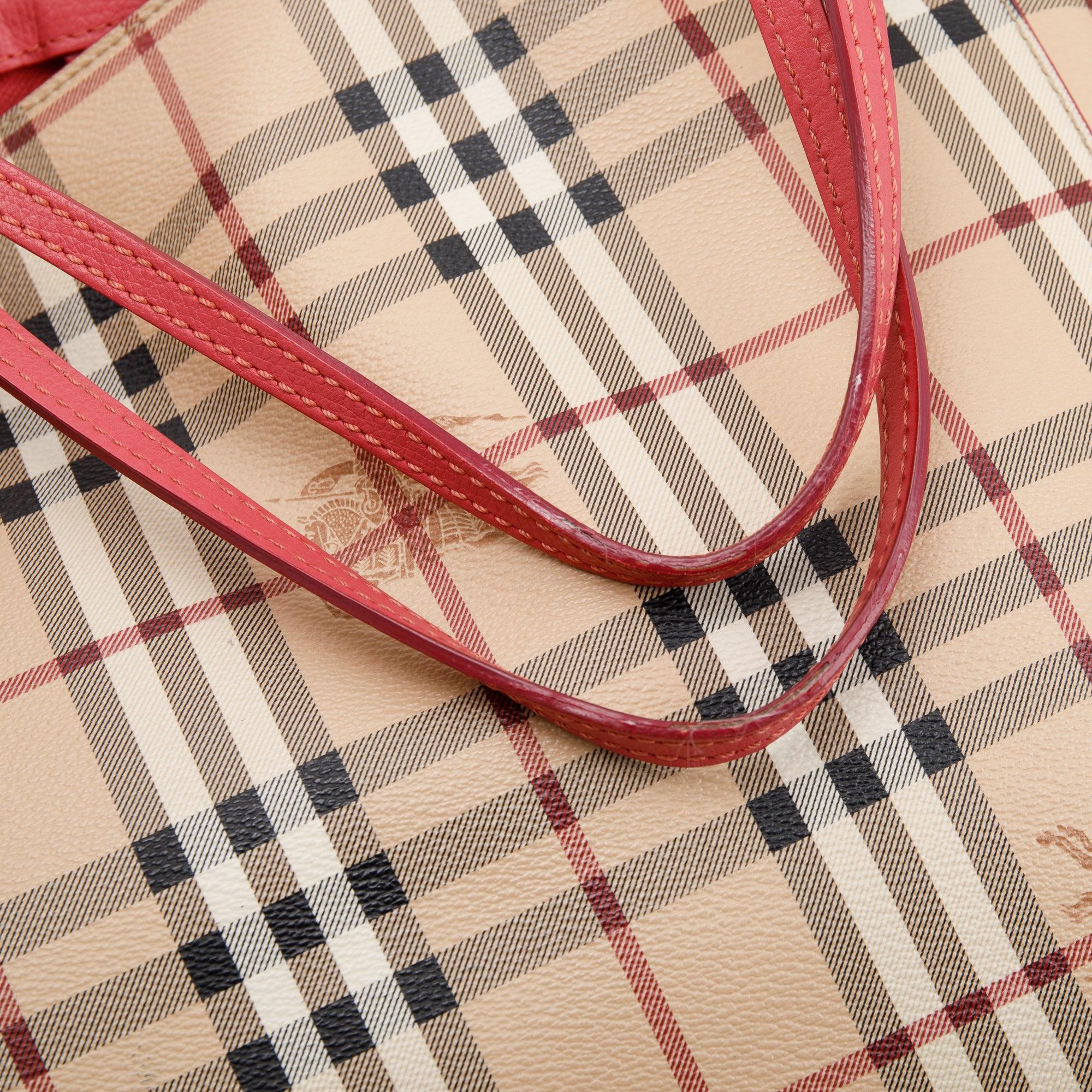Burberry Haymarket Check Tote Bag