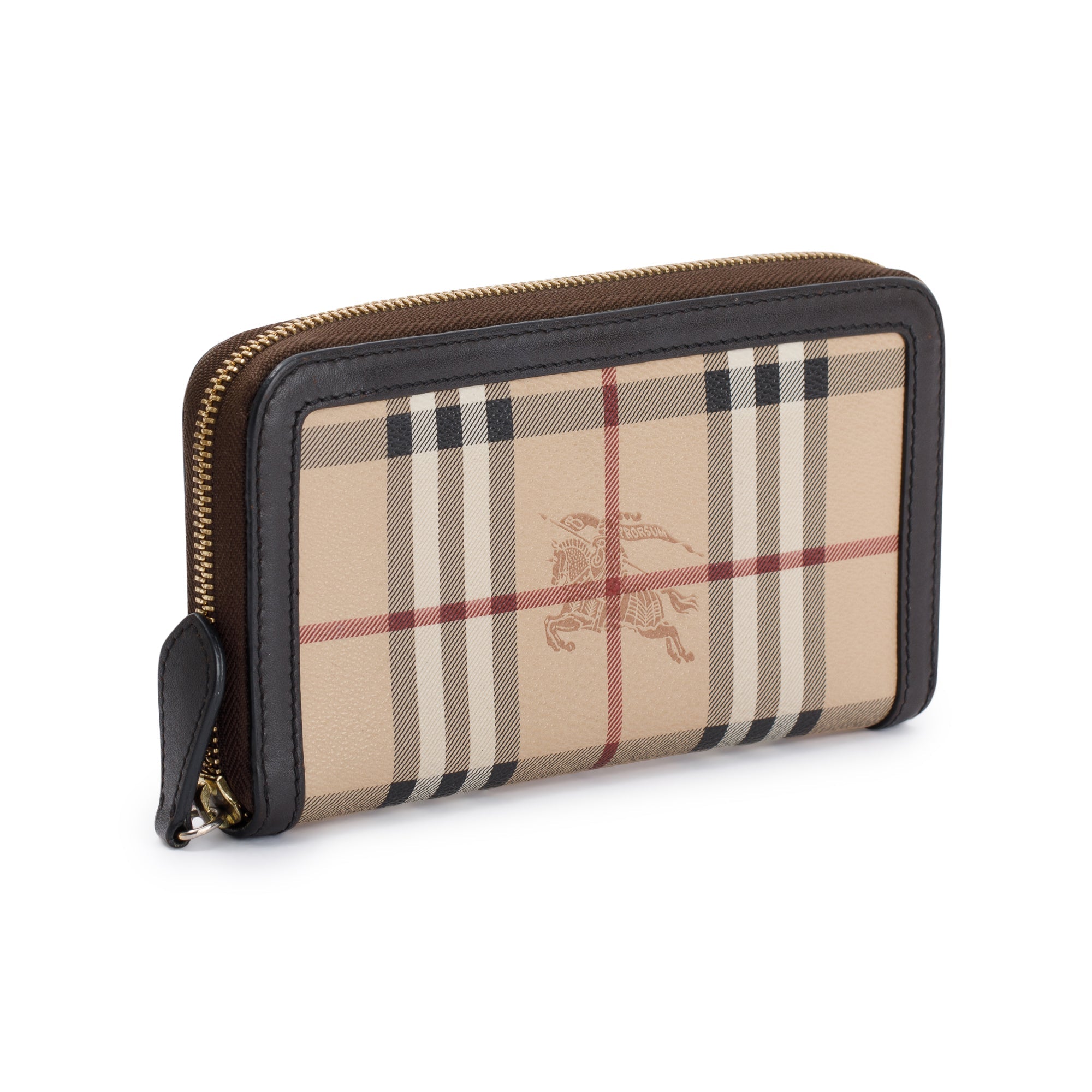 Burberry Haymarket Check Zip Wallet