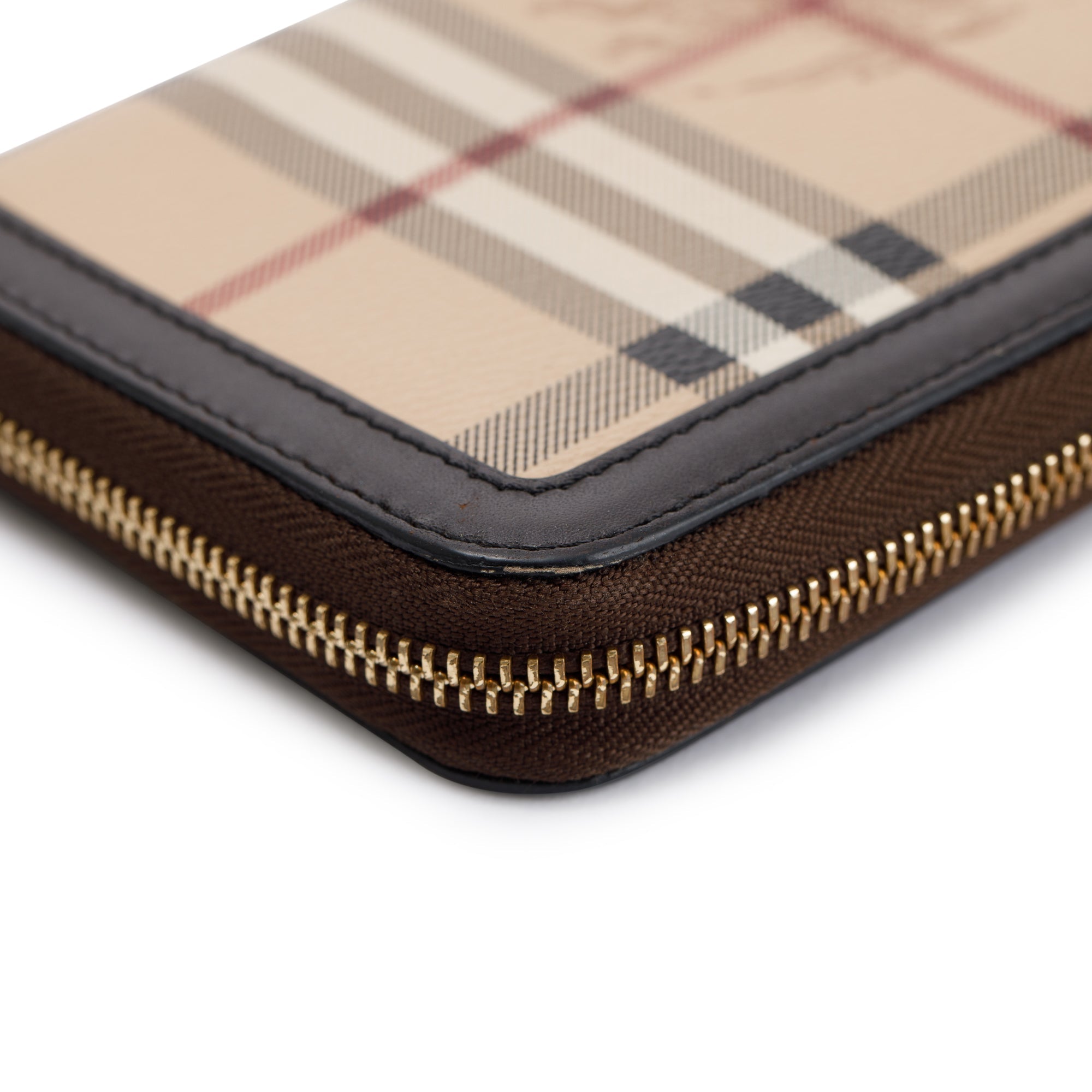 Burberry Haymarket Check Zip Wallet
