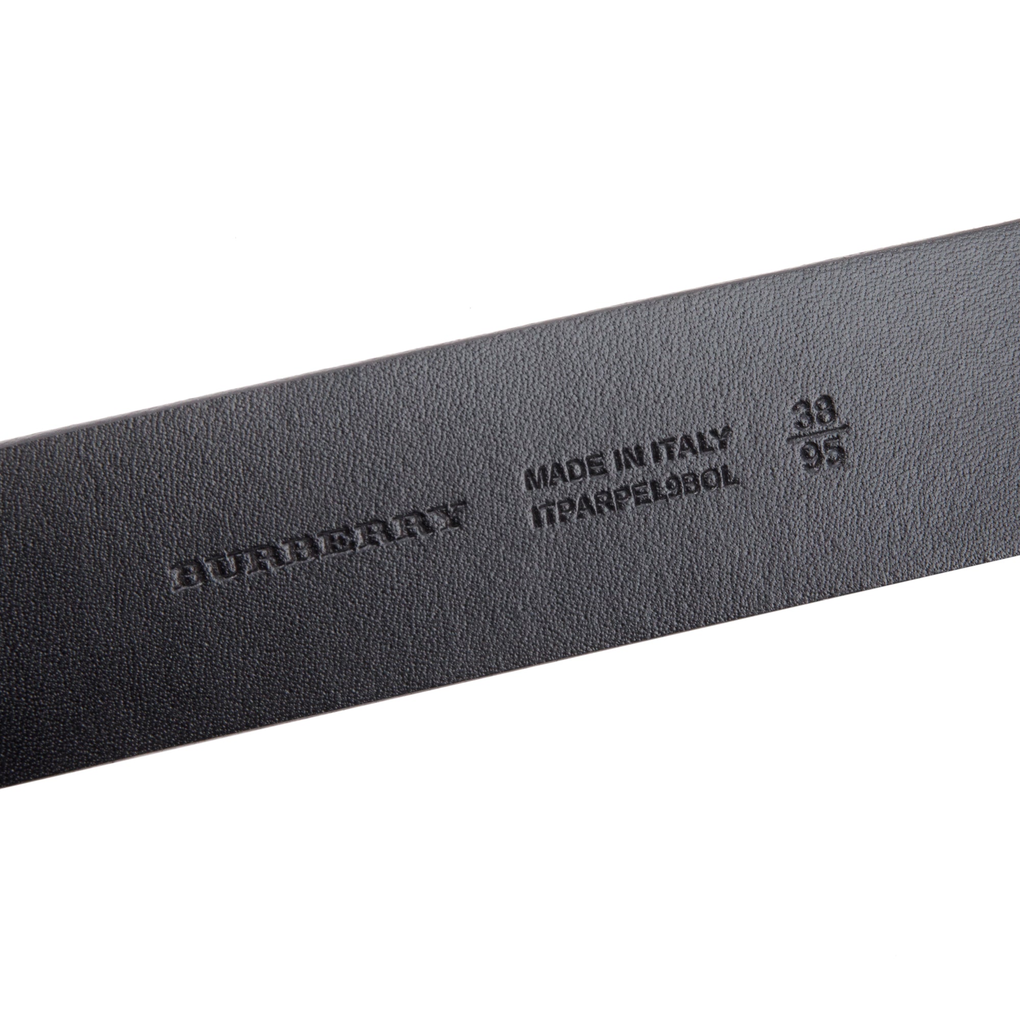 Burberry Haymarket Check and Leather Belt w/ Box