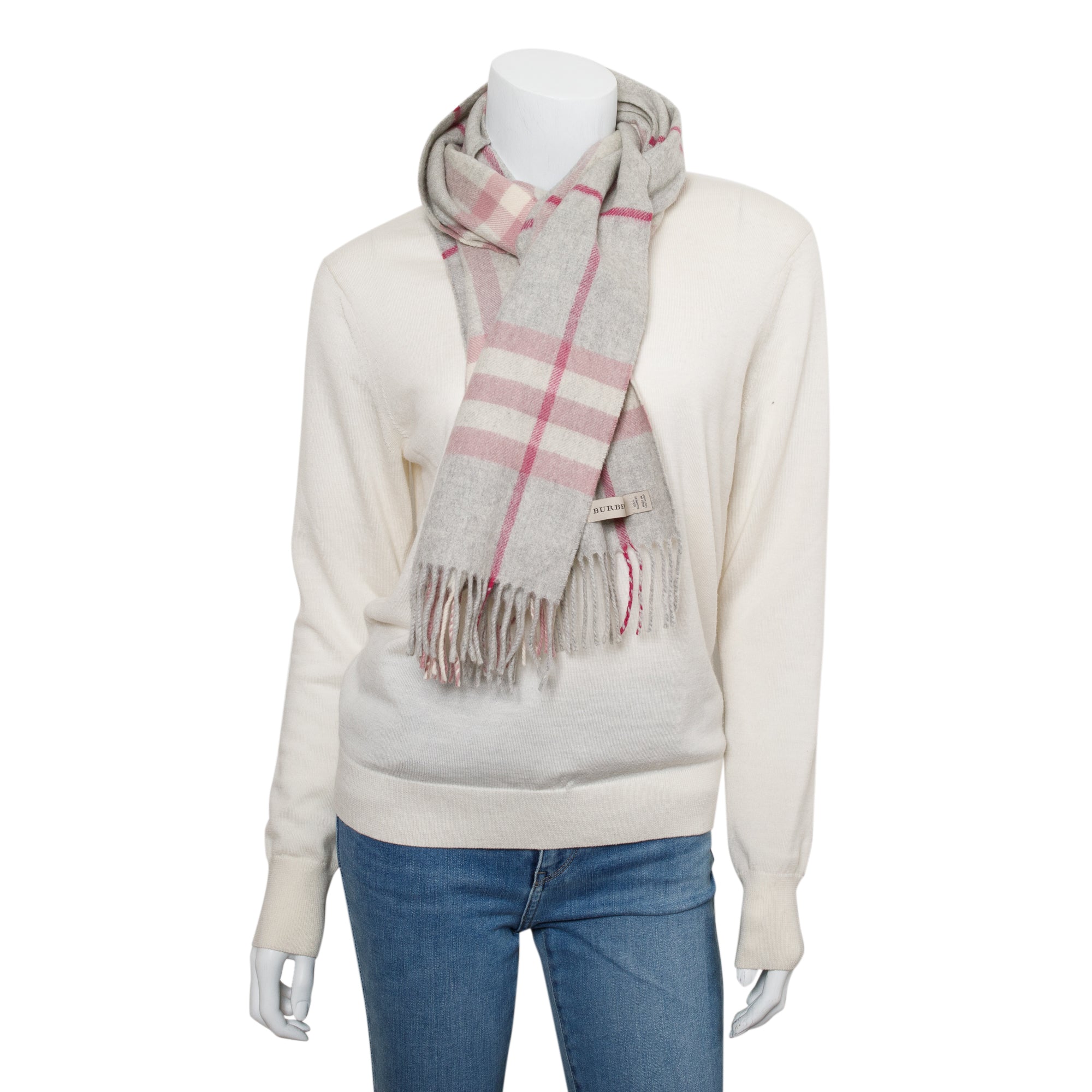 Burberry Horseferry House Check Cashmere Scarf