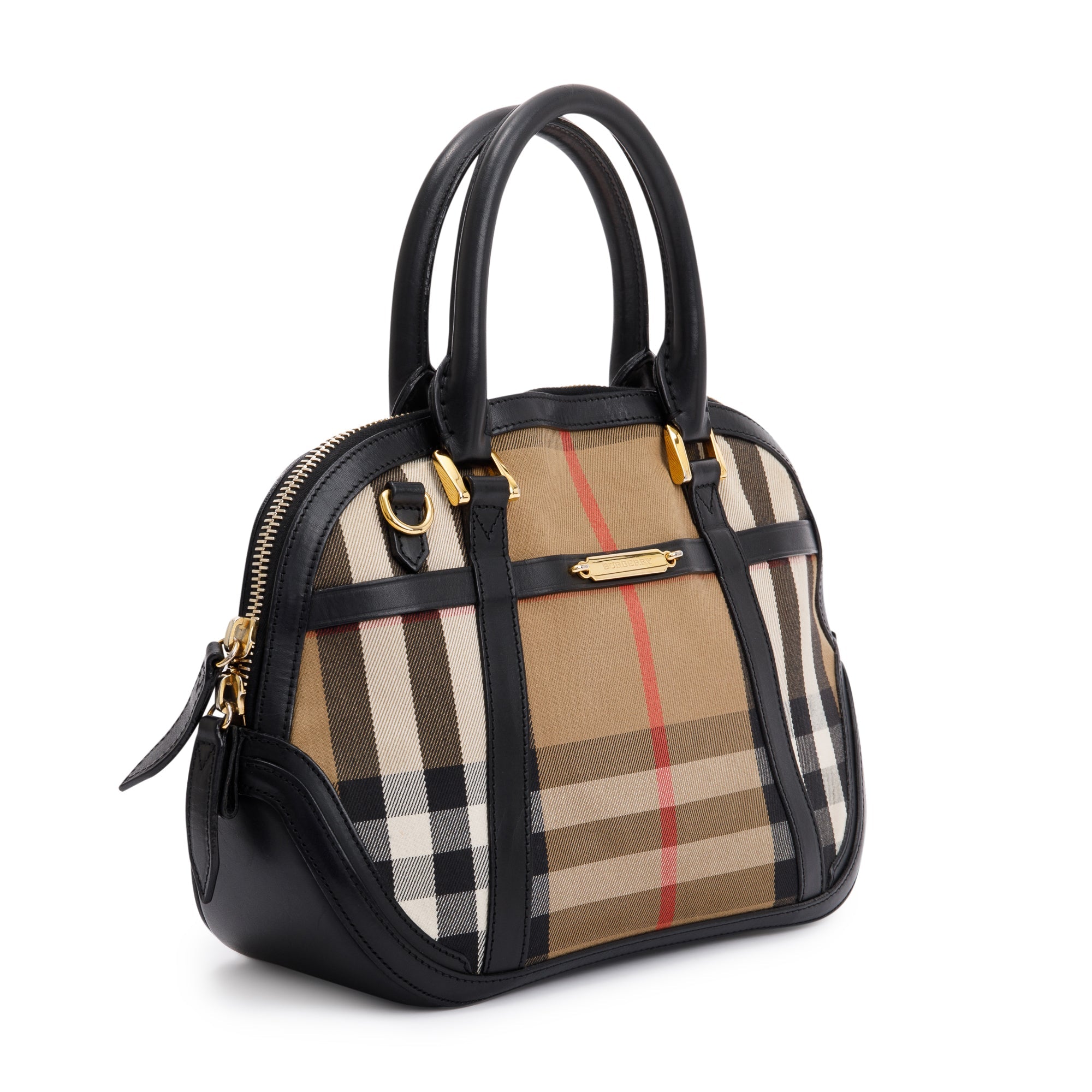 Burberry House Check Bridle Orchard Handle Bag