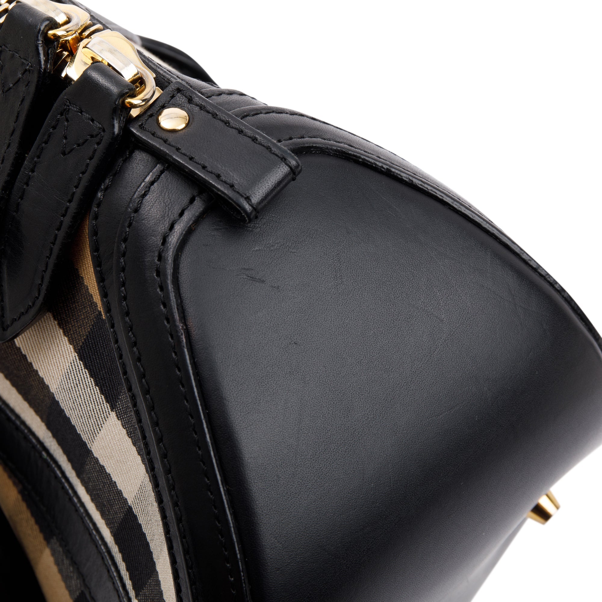 Burberry House Check Bridle Orchard Handle Bag