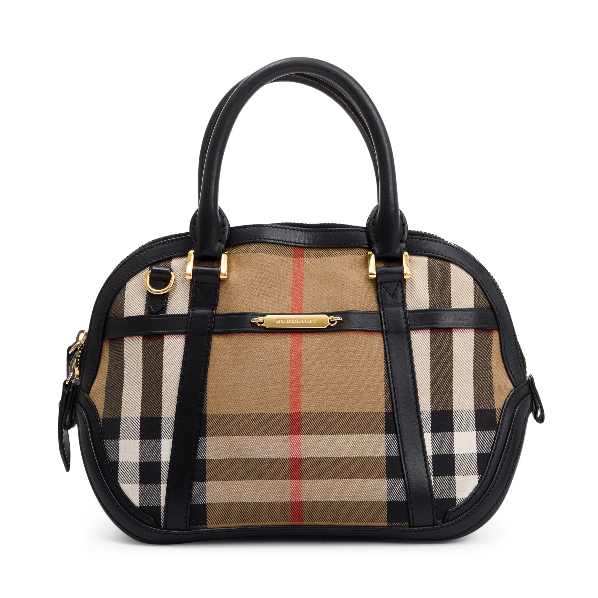 Burberry House Check Bridle Orchard Handle Bag