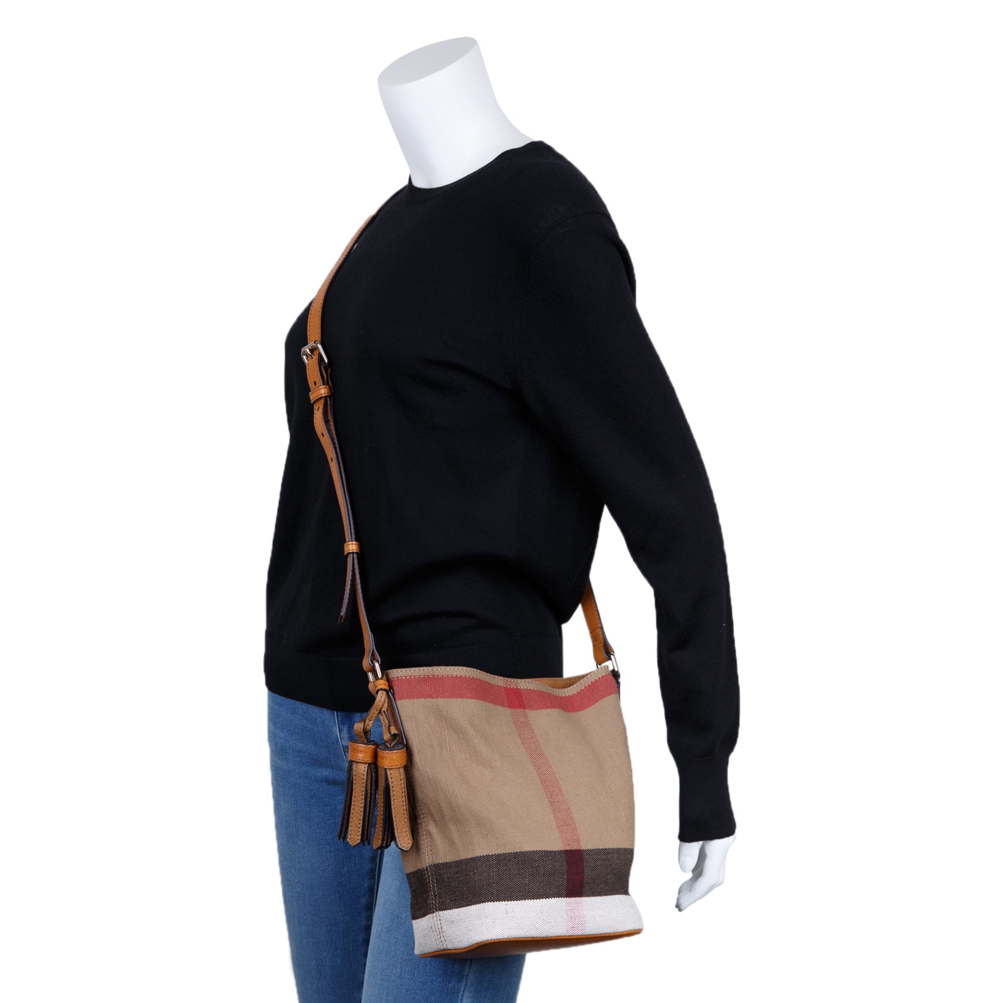 Burberry House Check Bucket Small Ashby Bag