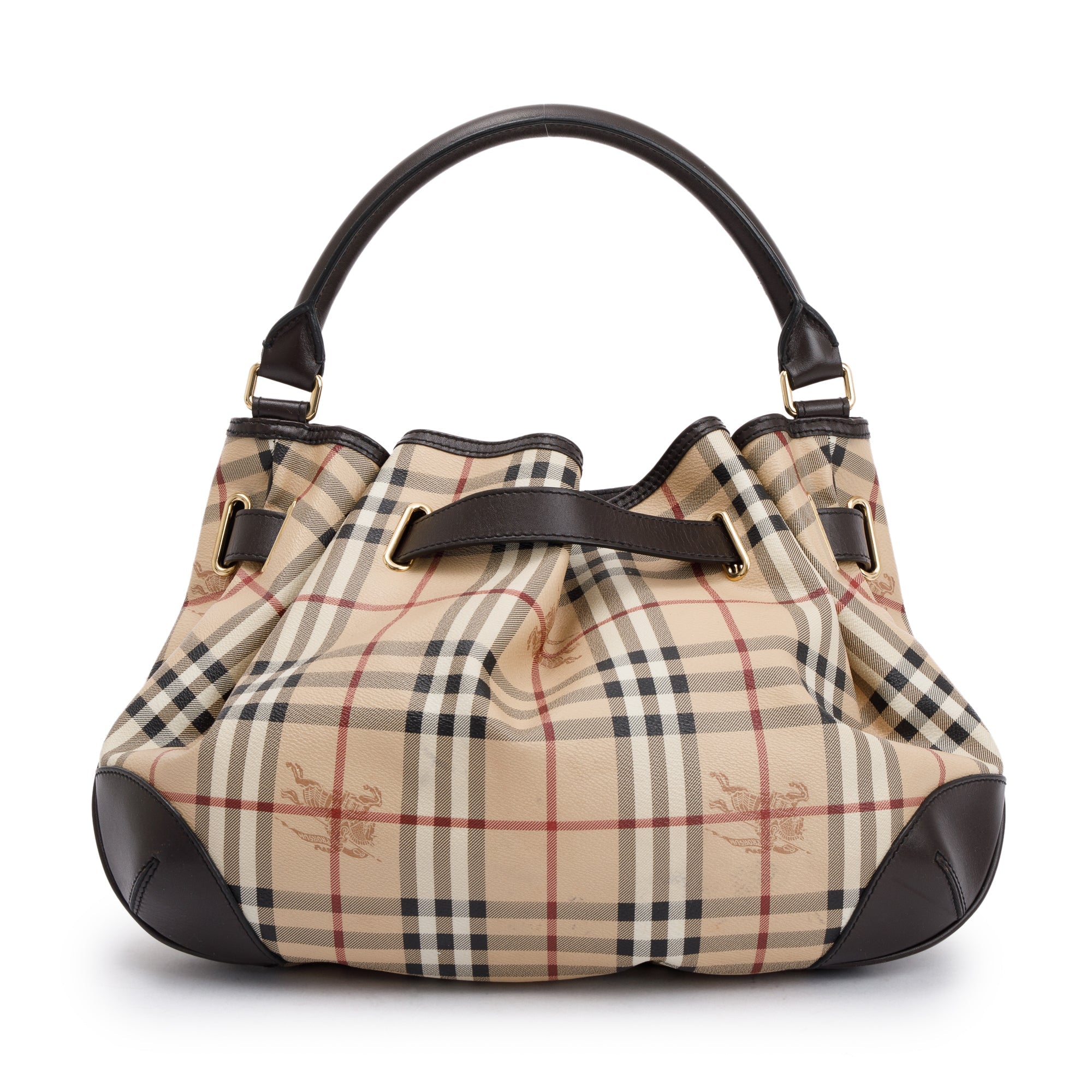 Burberry House Check Canvas Medium Willenmore Hobo Bag w/ Strap