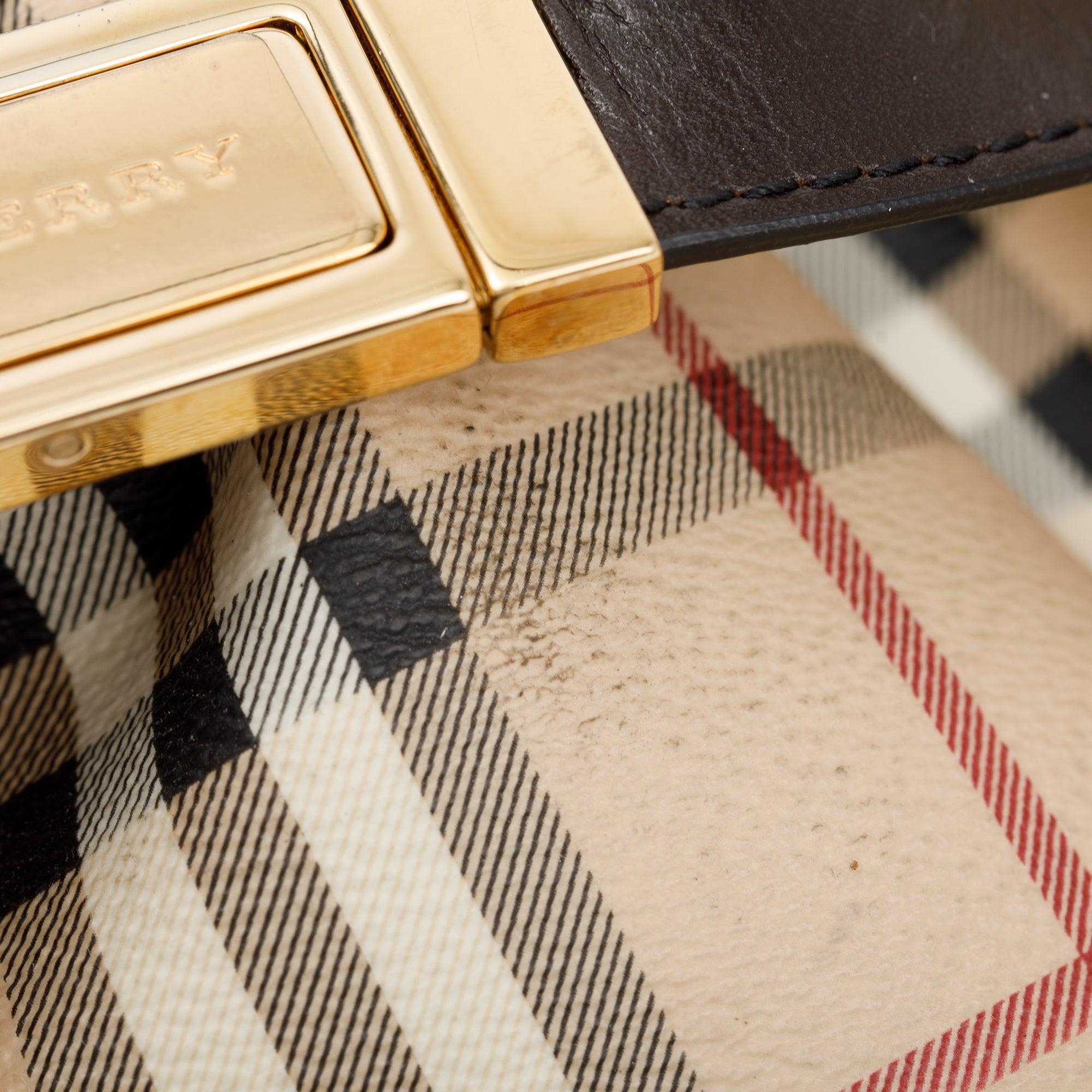 Burberry House Check Canvas Medium Willenmore Hobo Bag w/ Strap