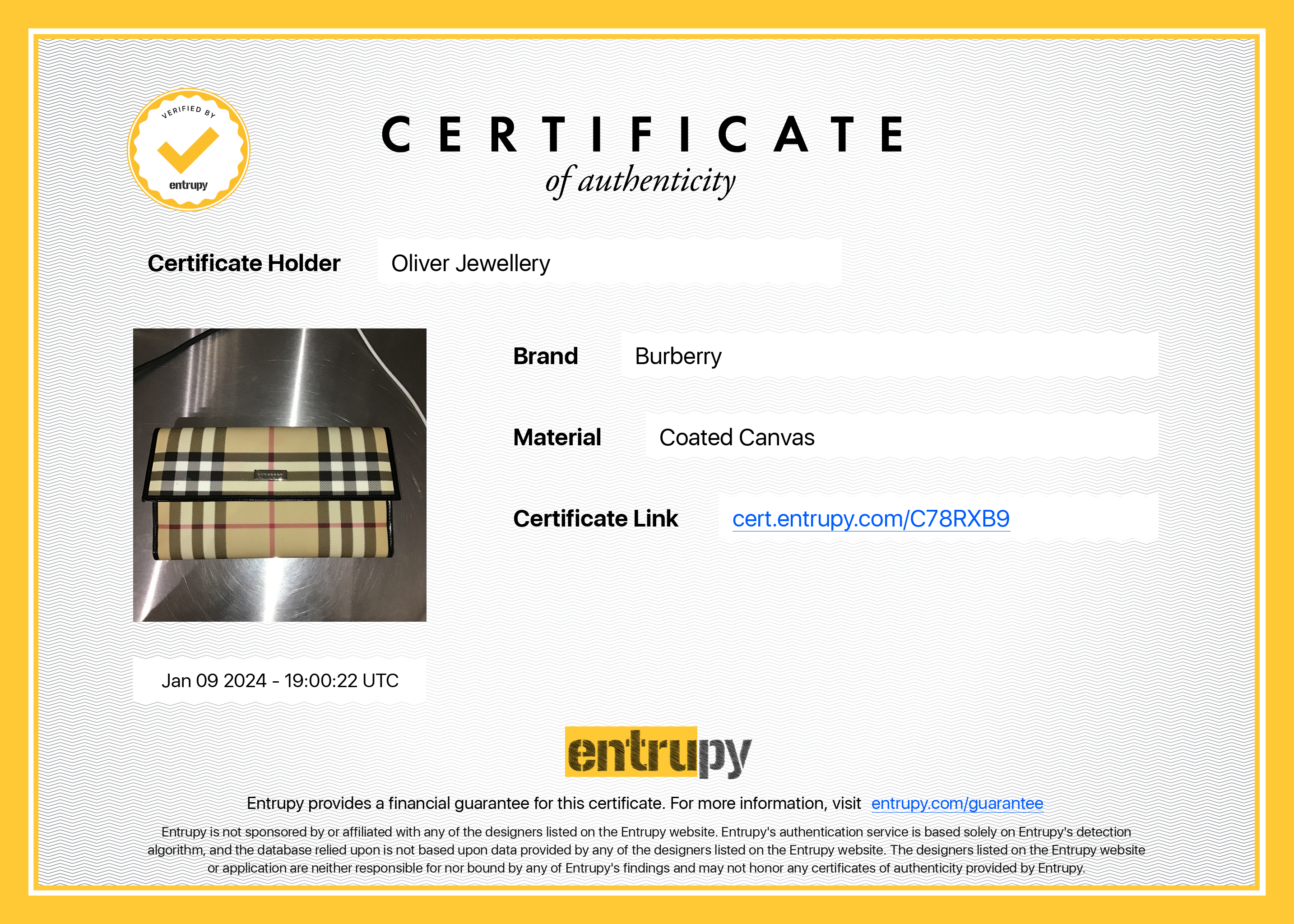 Burberry House Check Continental Wallet