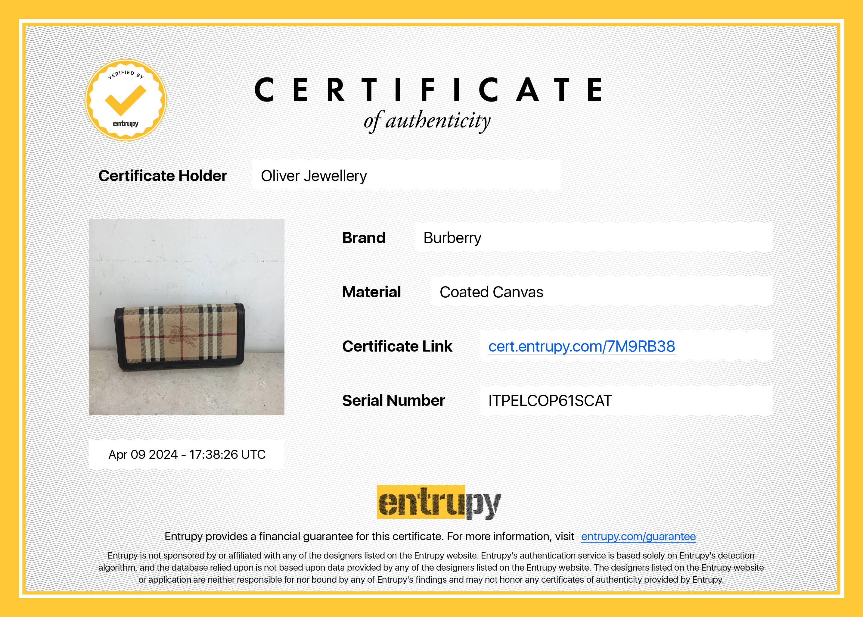 Burberry House Check Continental Wallet