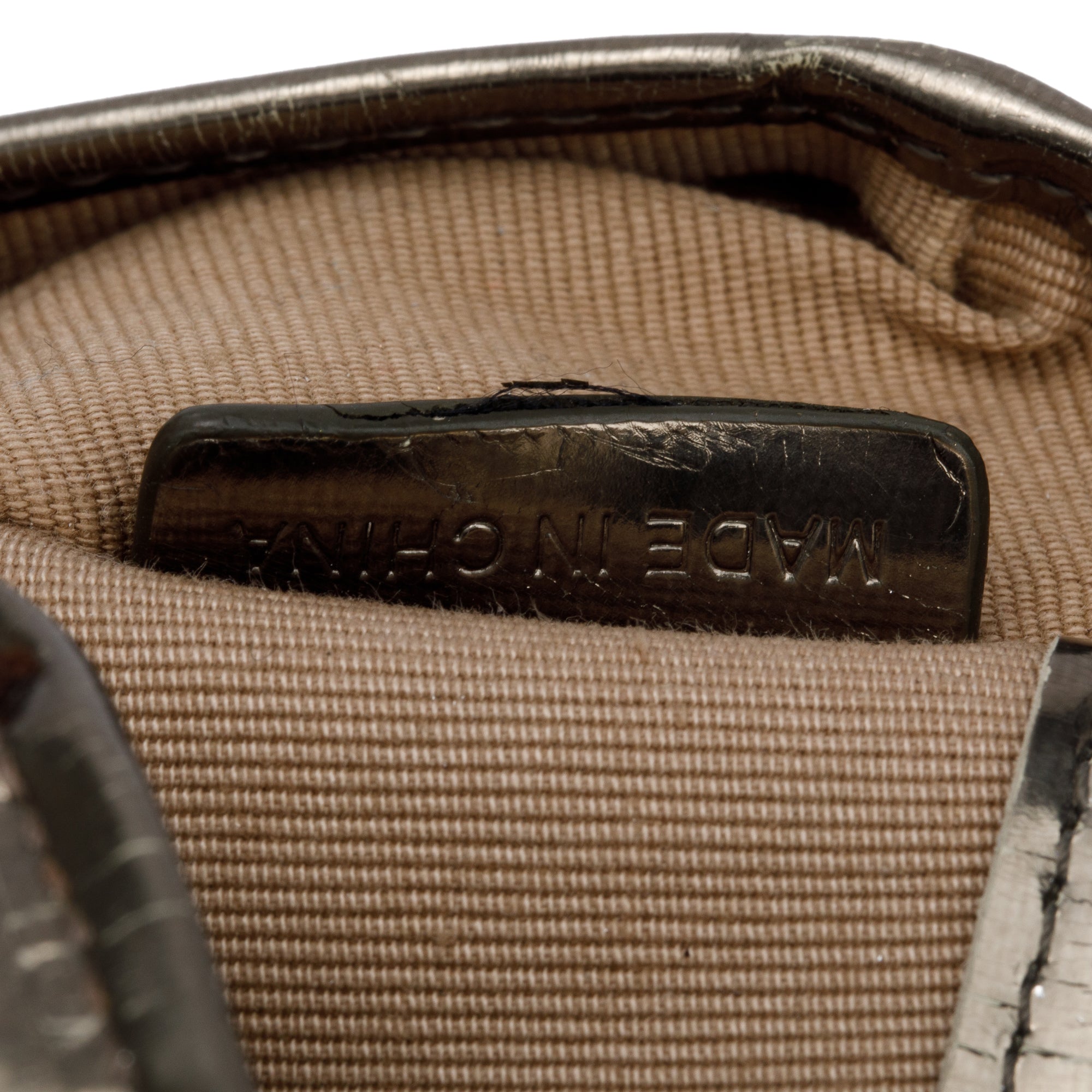 Burberry House Check Metallic Leather Trimmed Mini Crossbody Bag